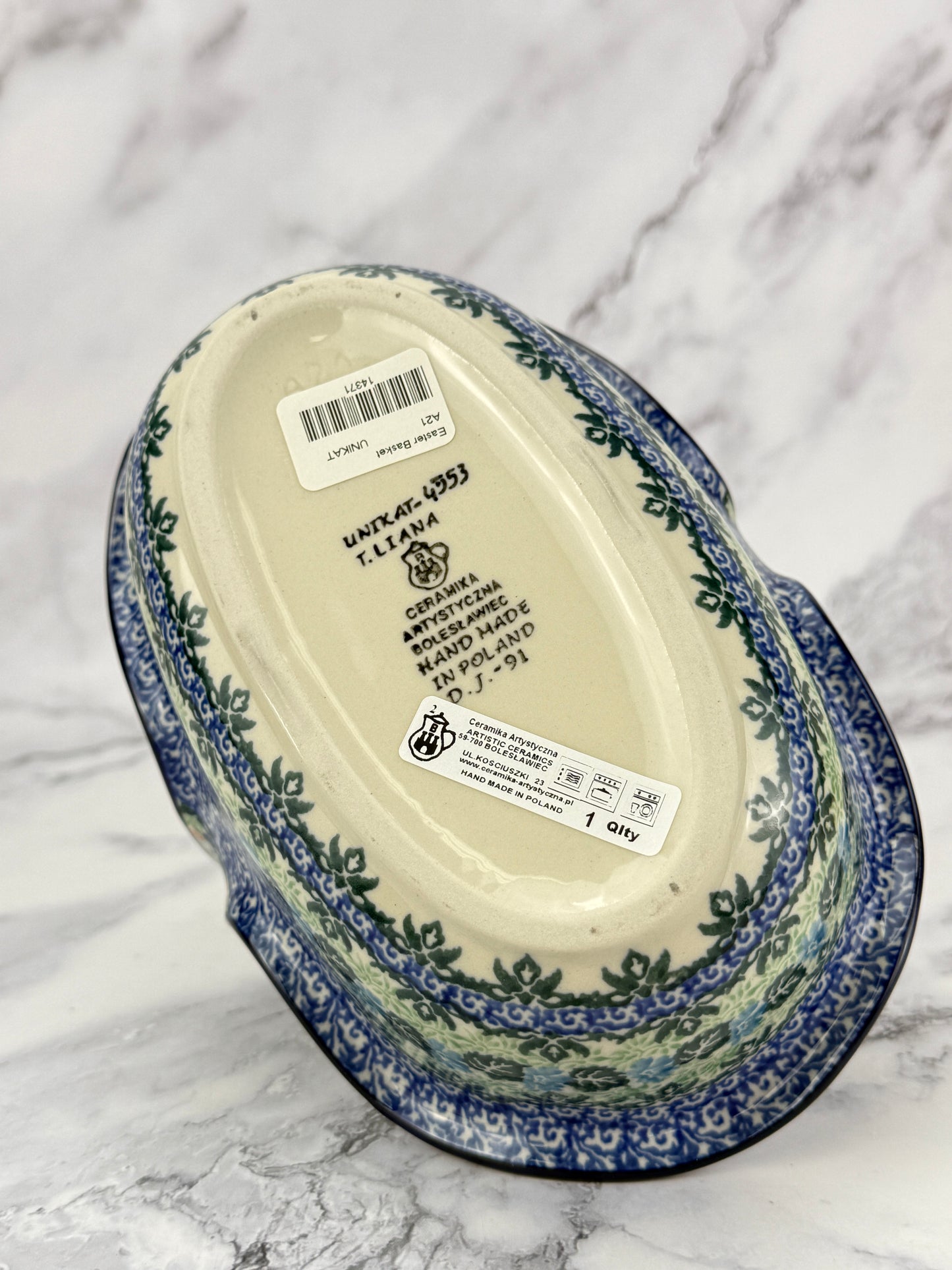 Unikat Basket with Handle - Shape A21 - Pattern U4553