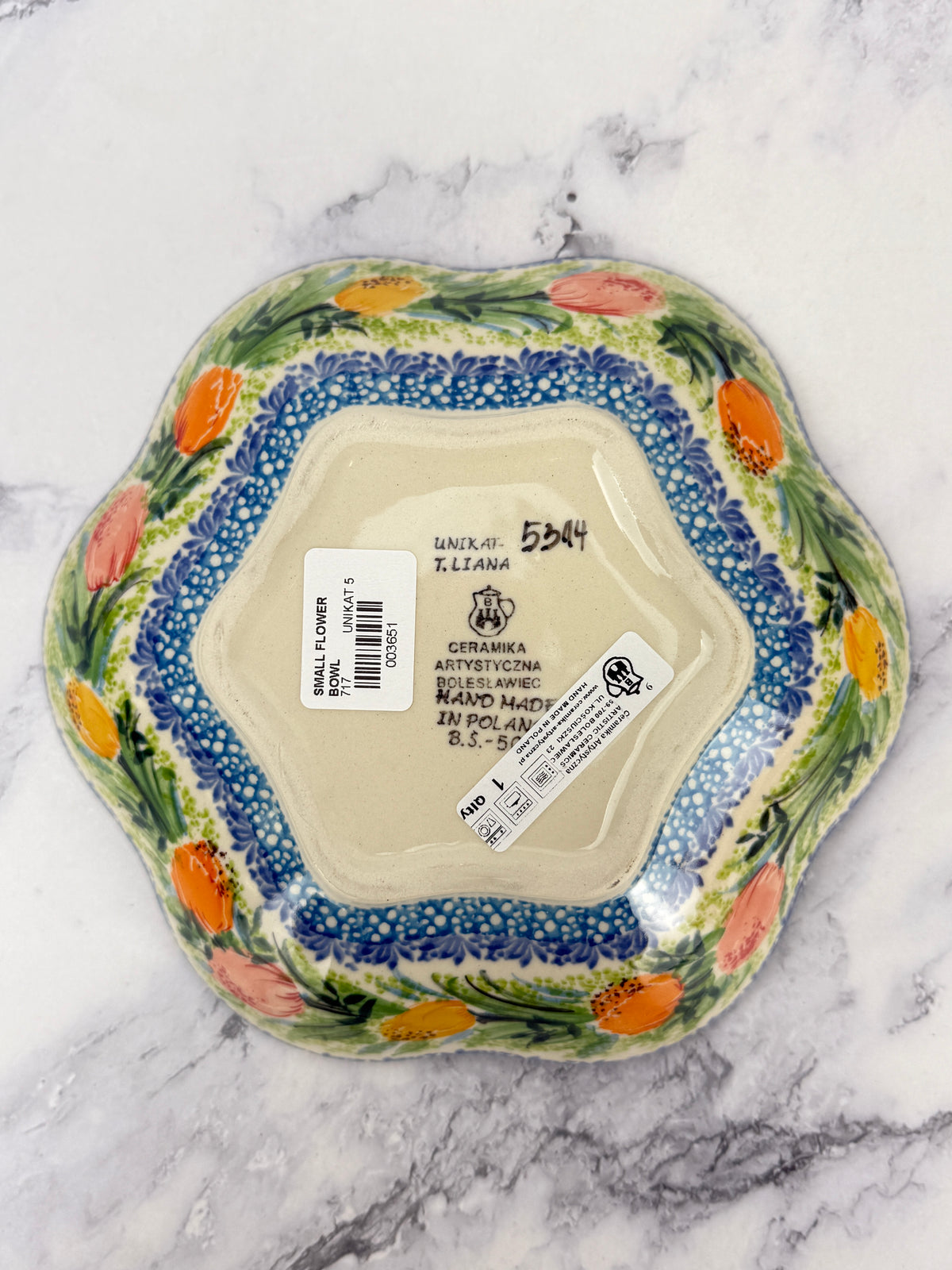 Small Unikat Flower Bowl - Shape 717 - Pattern U5314