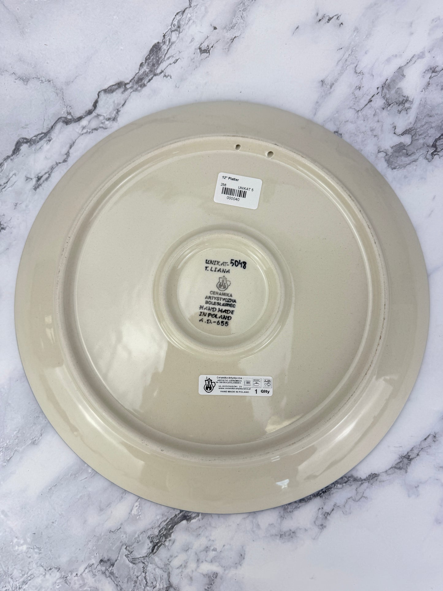 12'' Round Unikat Platter - Shape 256 - Pattern U5048