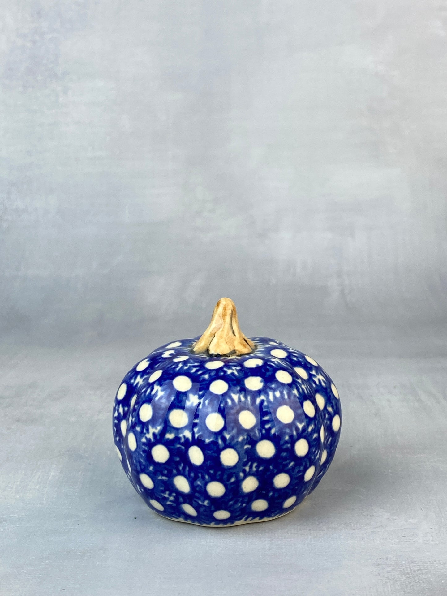Vena Squat Mini Gourd - Blue and White Dot