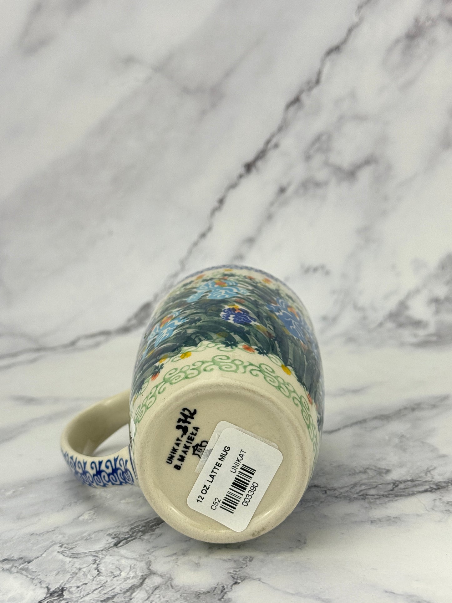SALE 12oz Unikat Latte Mug - Shape C52 - Pattern U2712