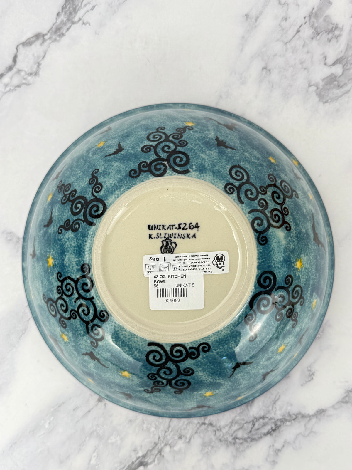 9" Medium Unikat Kitchen Bowl - Shape 56 - Pattern U5264