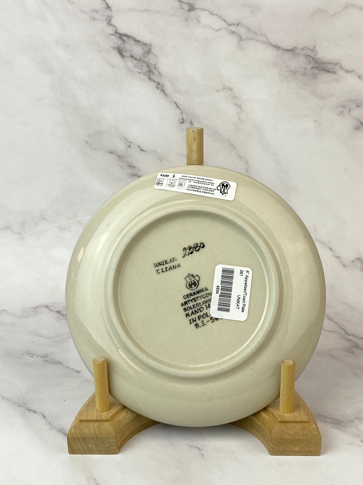 6" Unikat Toast Plate - Shape 261 - Pattern U2380
