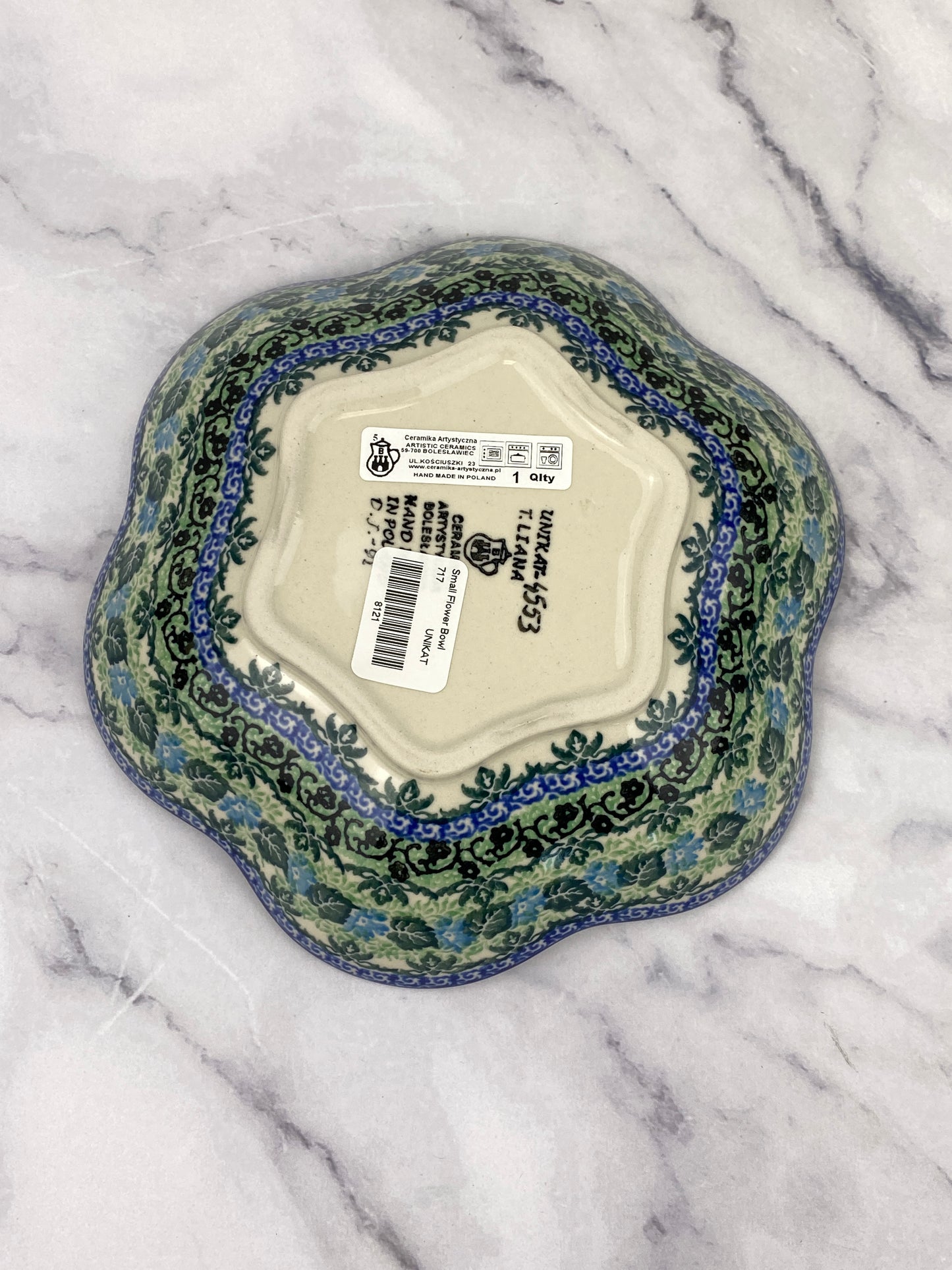 Small Unikat Flower Bowl - Shape 717 - Pattern U4553