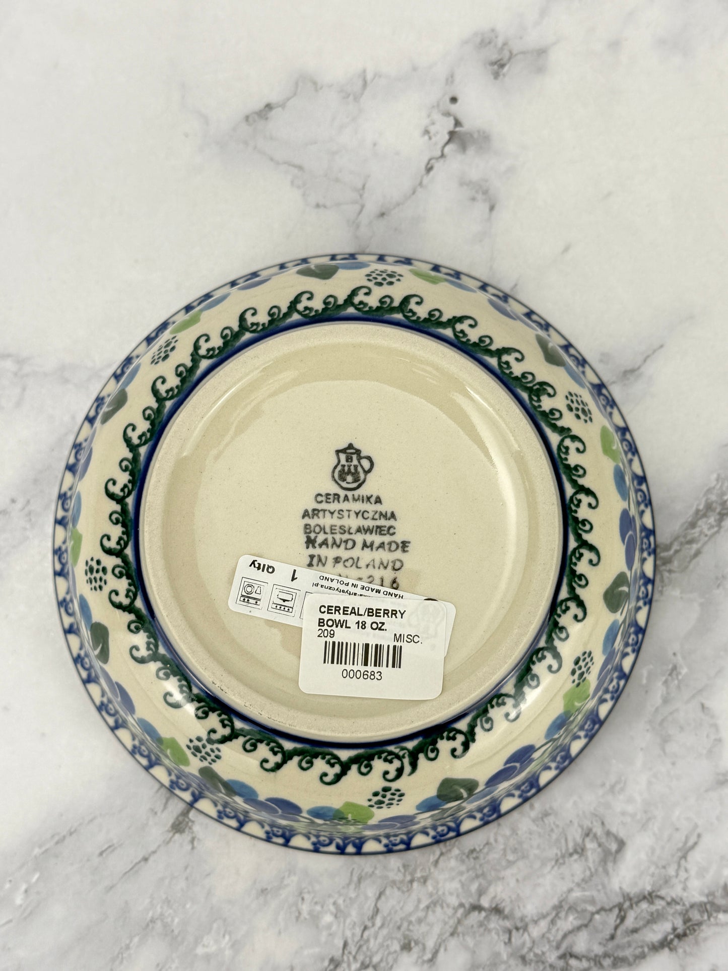 Cereal / Berry Bowl - Shape 209 - Pattern 1416