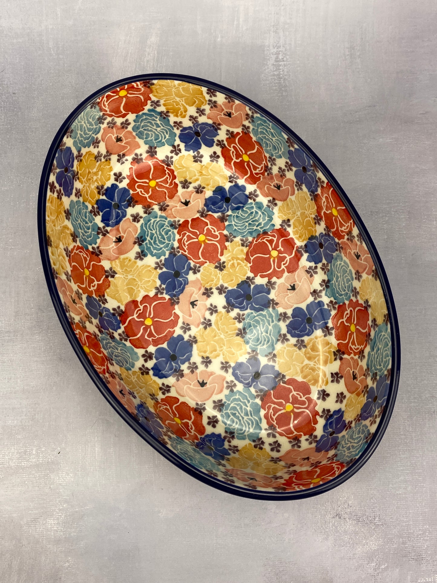 SALE Small Unikat Oval Baker - Shape 299 - Pattern U5144