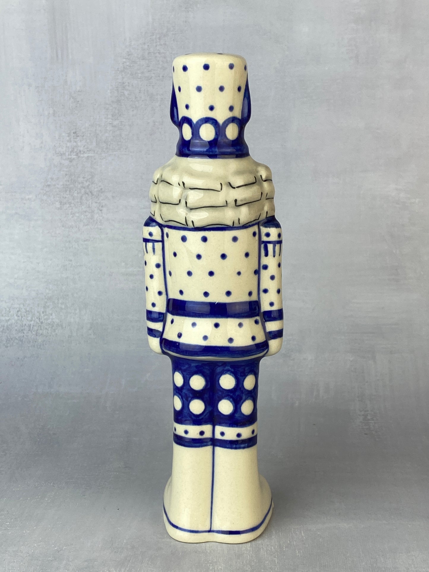 HOLIDAY SPECIAL Vena Medium Nutcracker Figurine - Shape V654 - Polish Pottery Blues