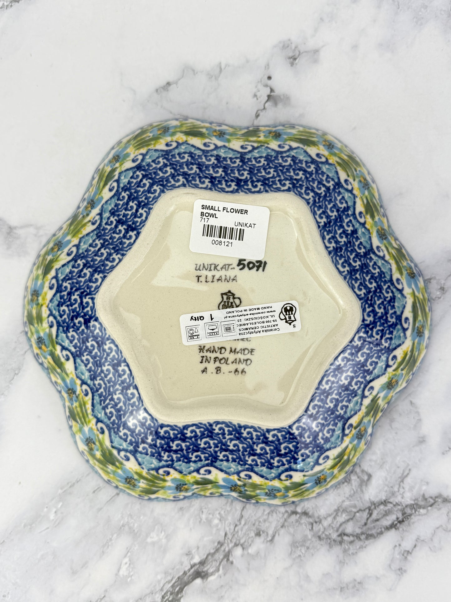Small Unikat Flower Bowl - Shape 717 - Pattern U5071