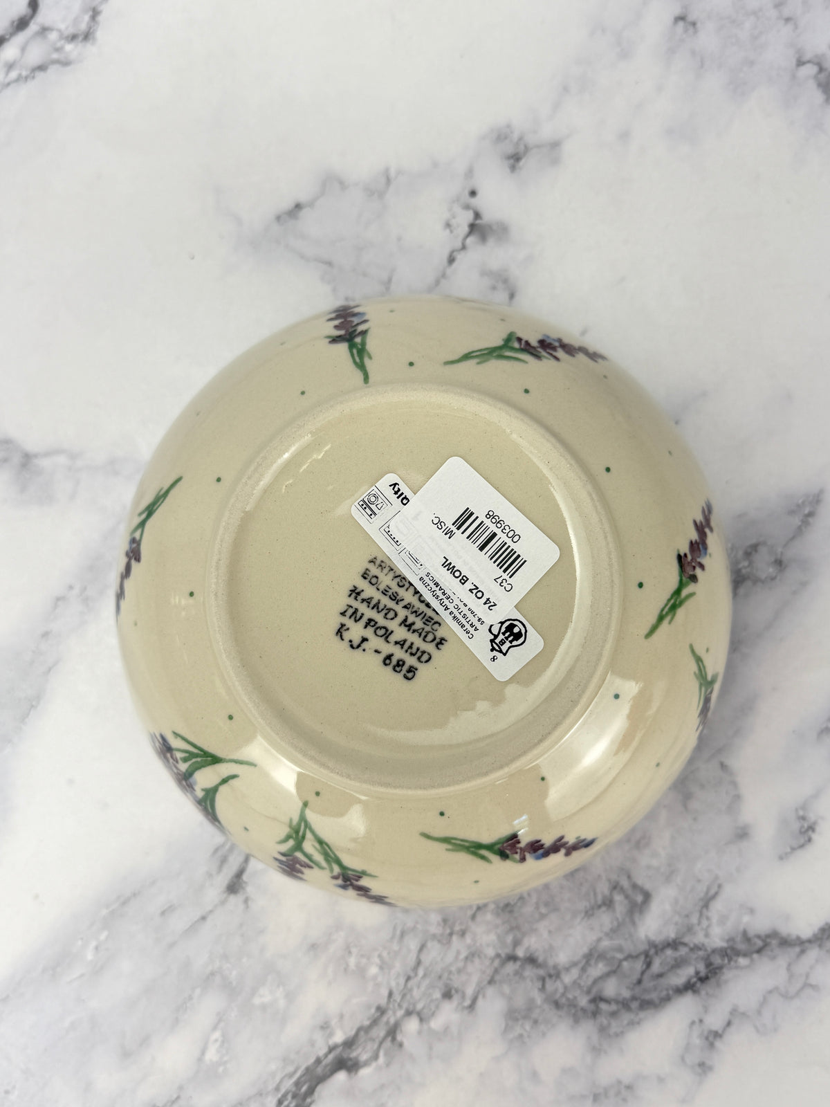 24oz Farmer Bowl - Shape C37 - Pattern 3308