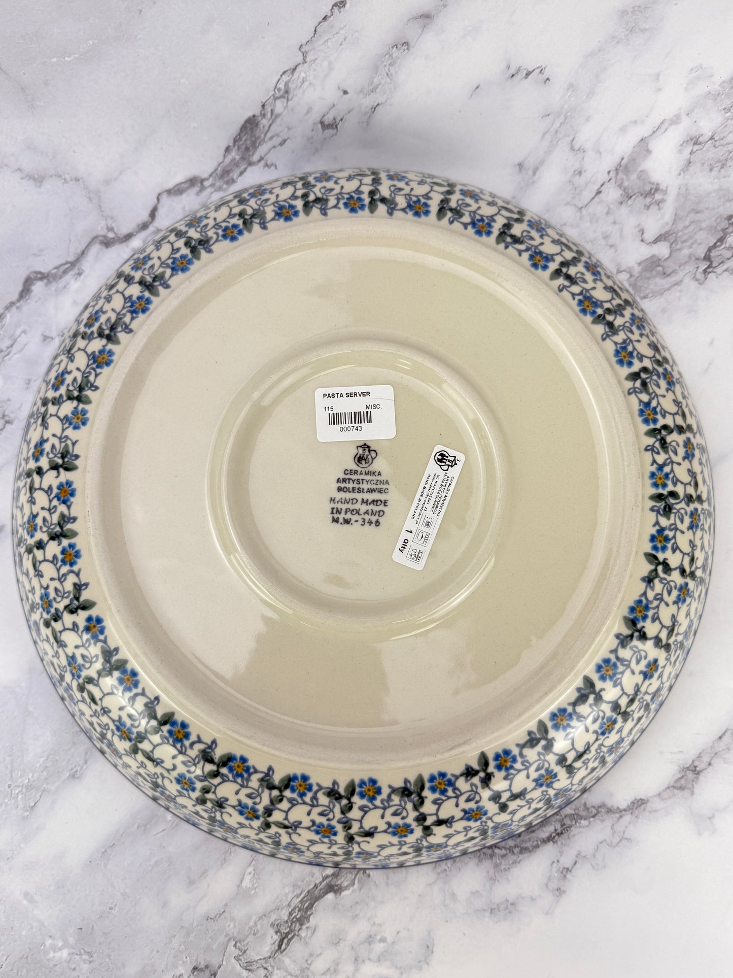 Pasta Server / Wide Shallow Bowl - Shape 115 - Pattern 2089