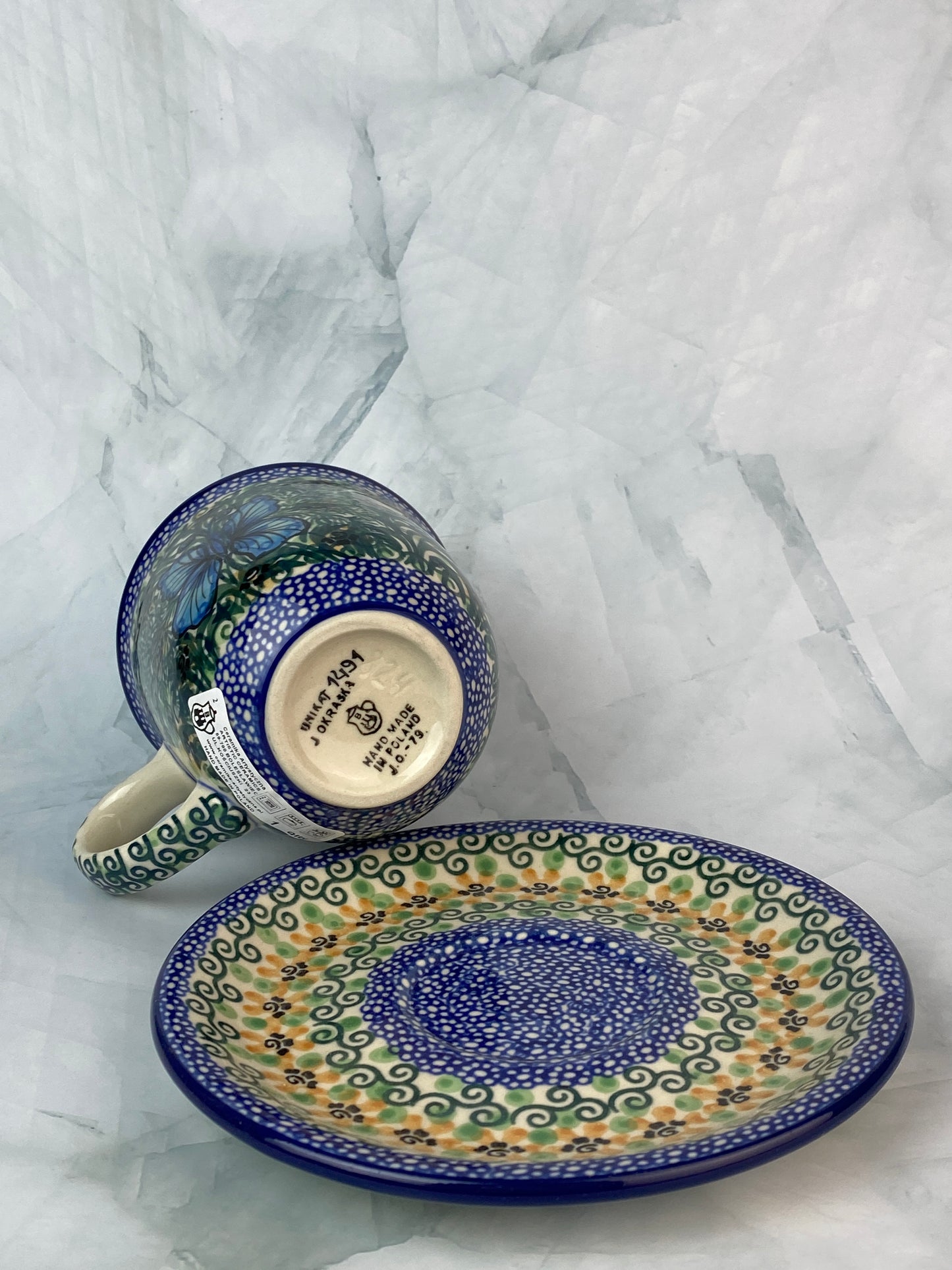 SALE 10oz Unikat Cup and Saucer - Shape 773 - Pattern U1491