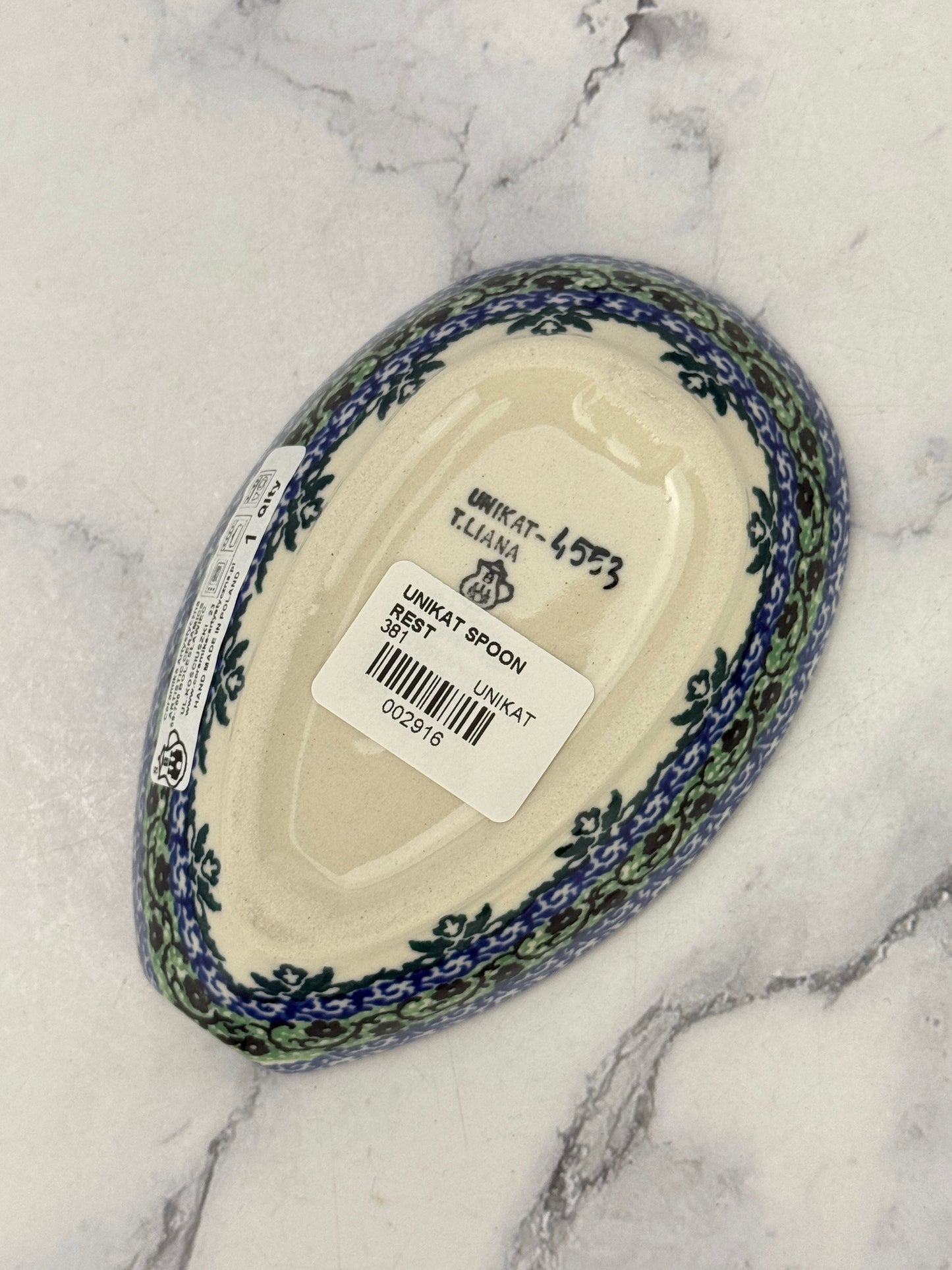 Unikat Spoon Rest - Shape 381 - Pattern U4553