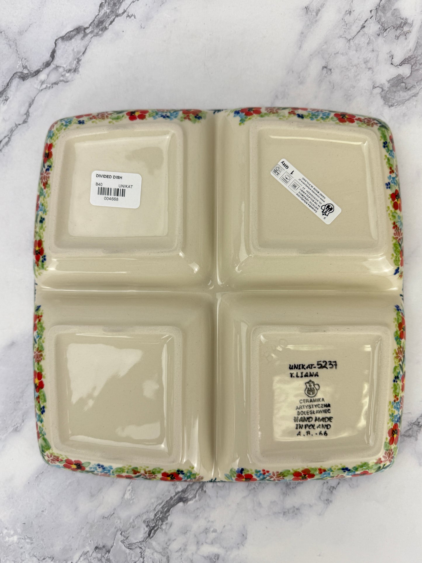 Unikat Divided Plate - Shape B40 - Pattern U5237