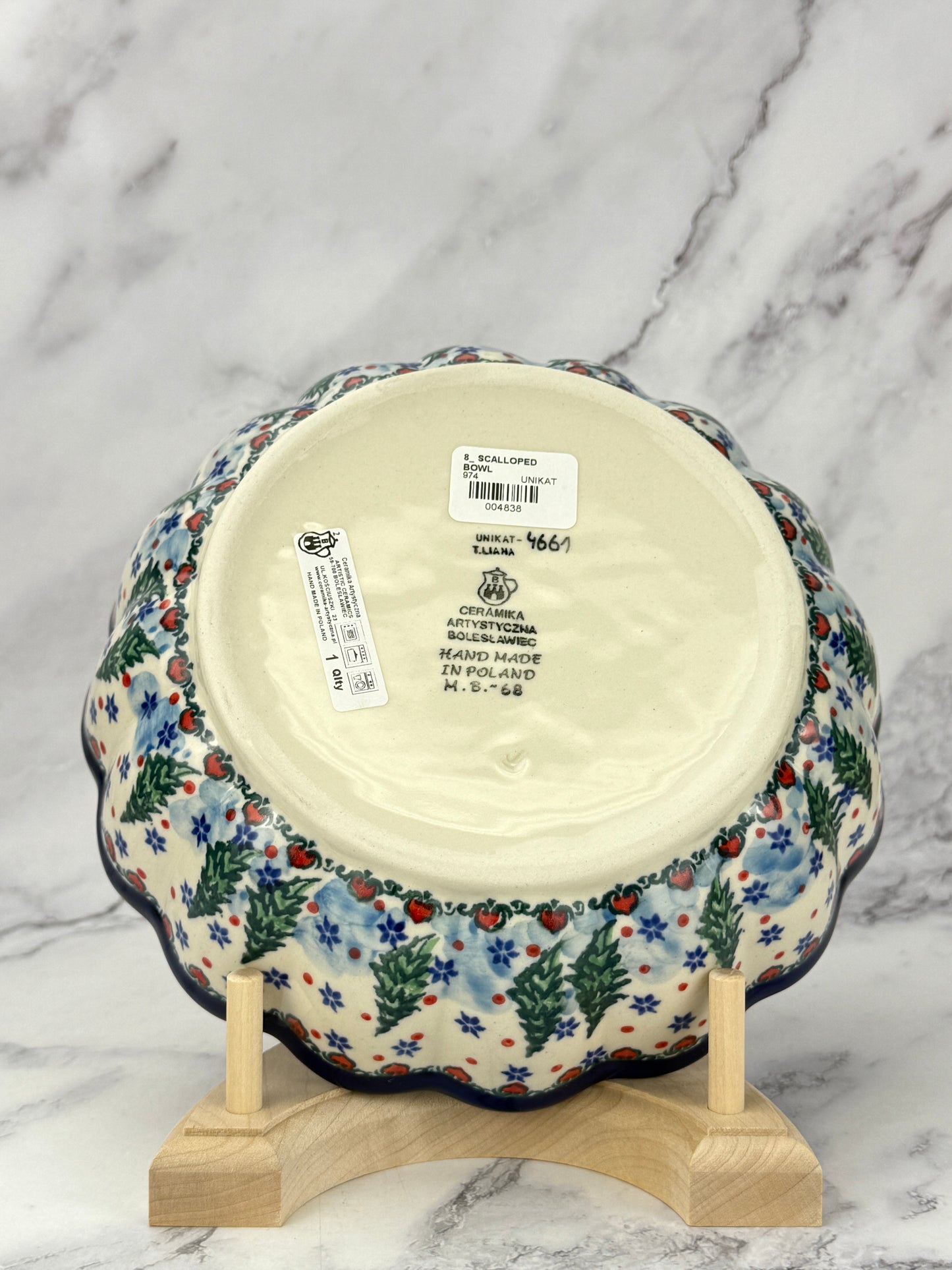 Unikat Scalloped Bowl - Shape 974 - Pattern U4661