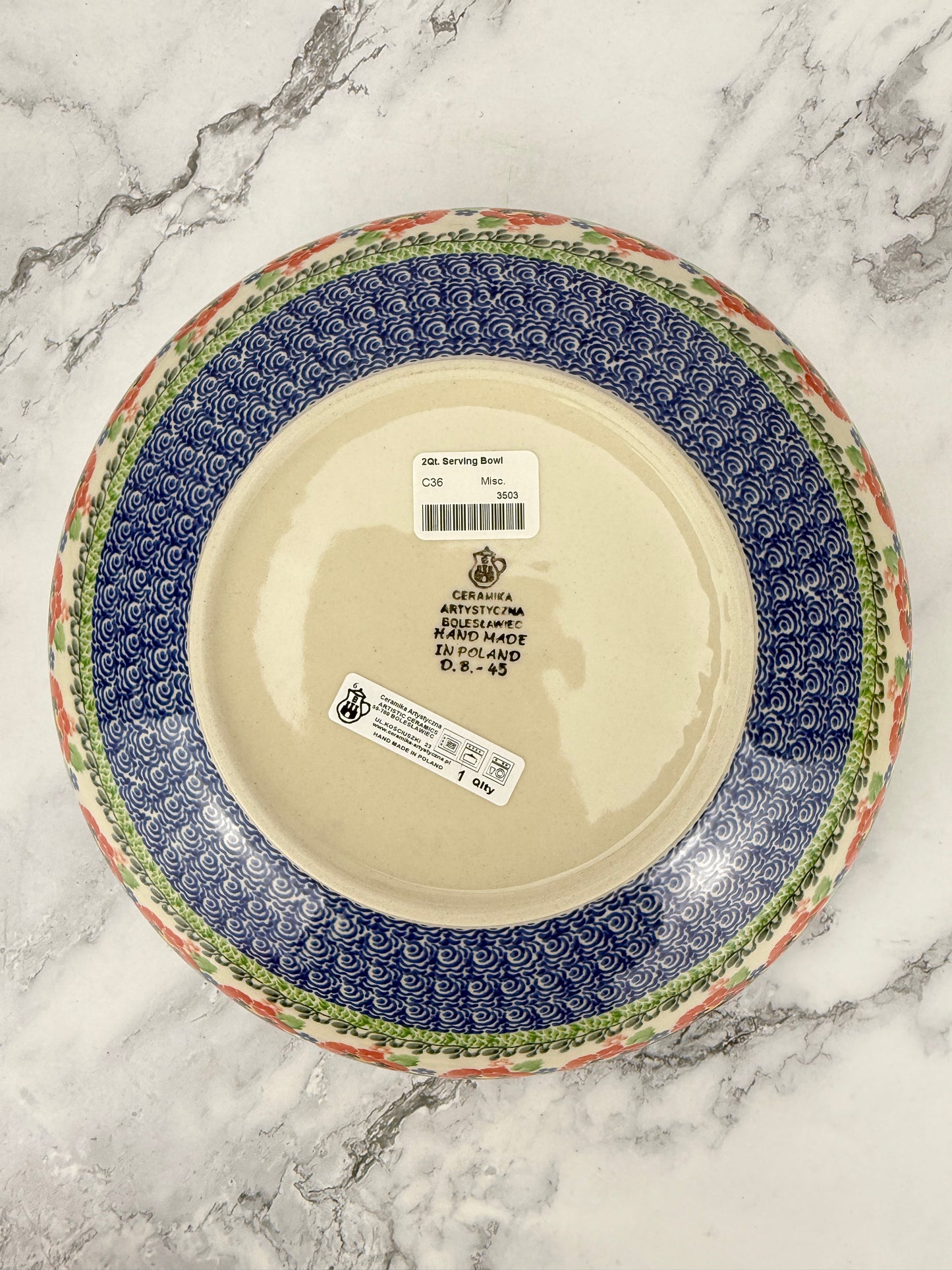 11" Serving Bowl - Shape C36 - Pattern 3219
