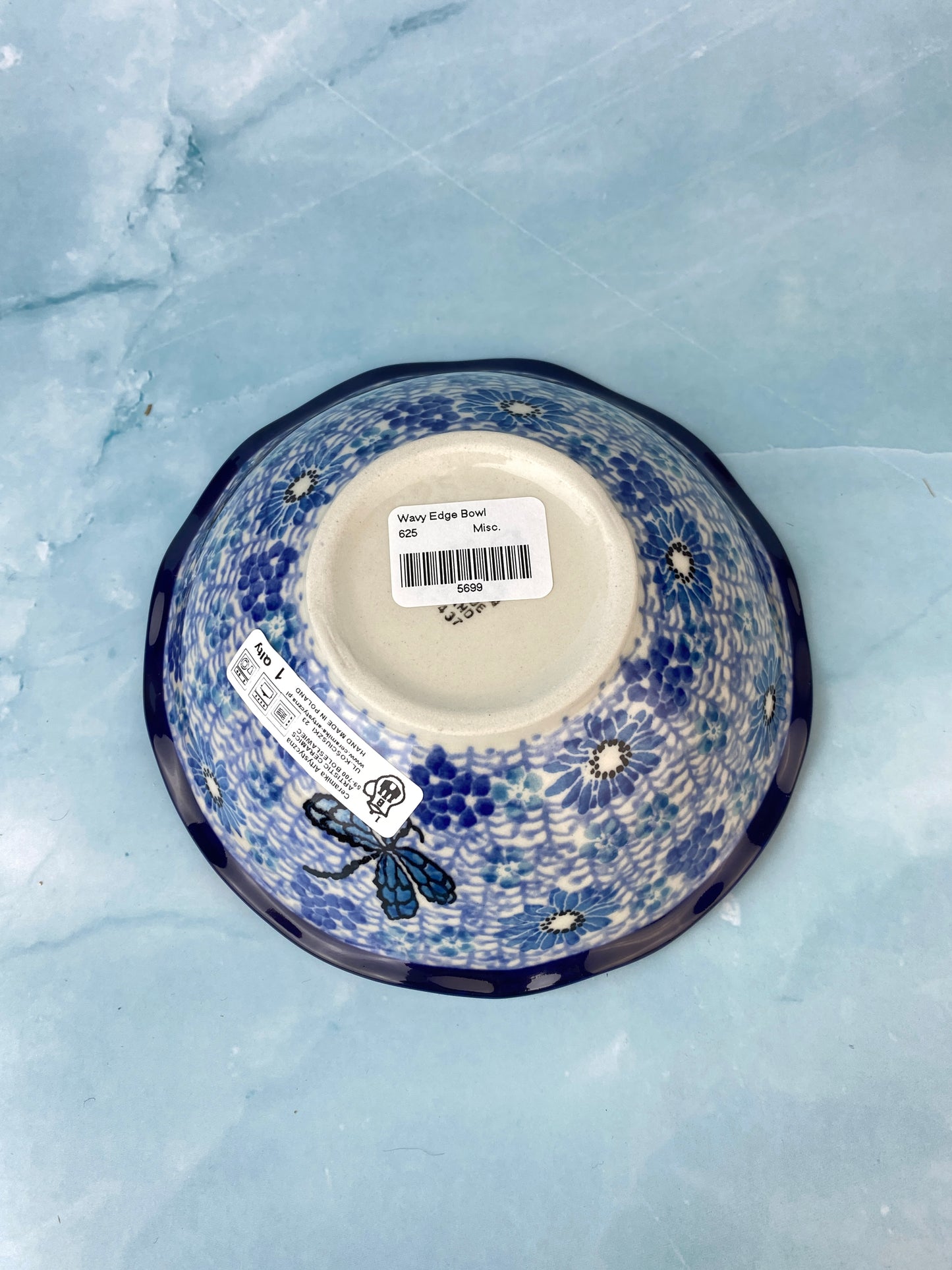 SALE Medium Ruffled Bowl - Shape 625 - Pattern 2999