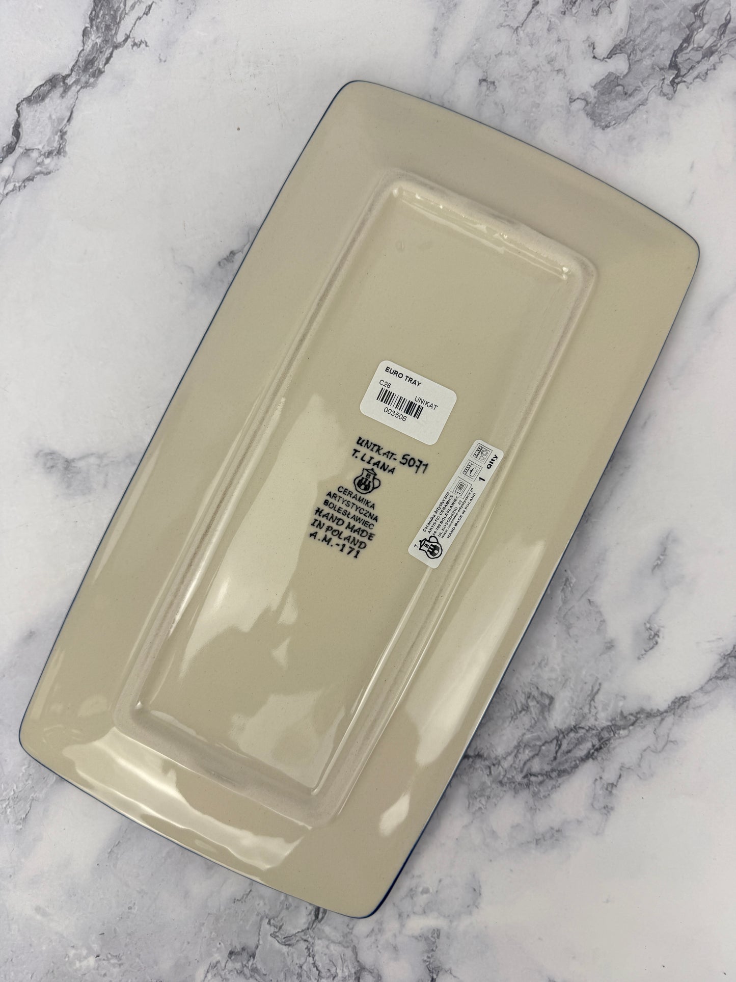 SALE Rectangular Unikat Tray - Shape C26 - Pattern U5071