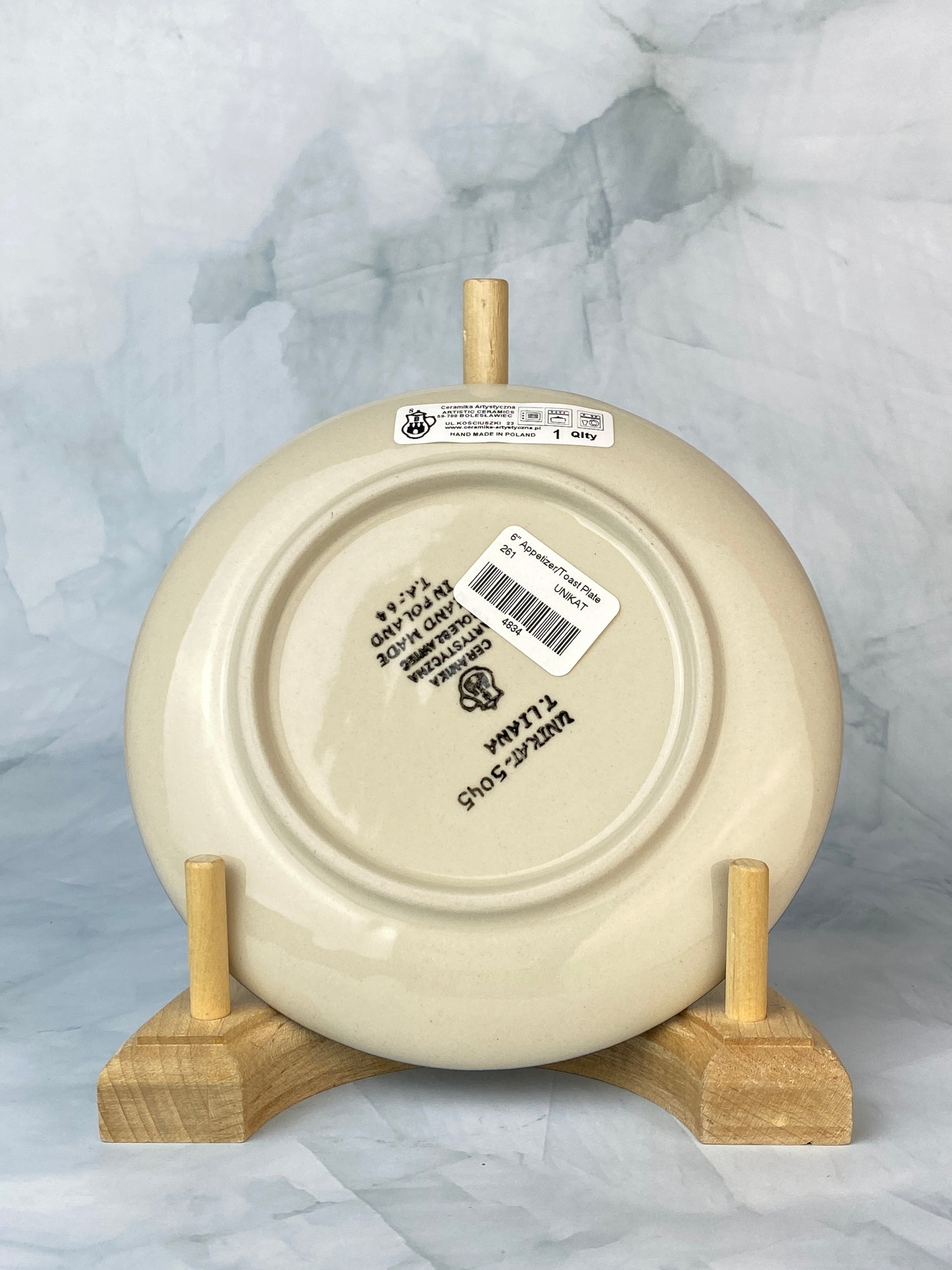 6" Unikat Toast Plate - Shape 261 - Pattern U5045