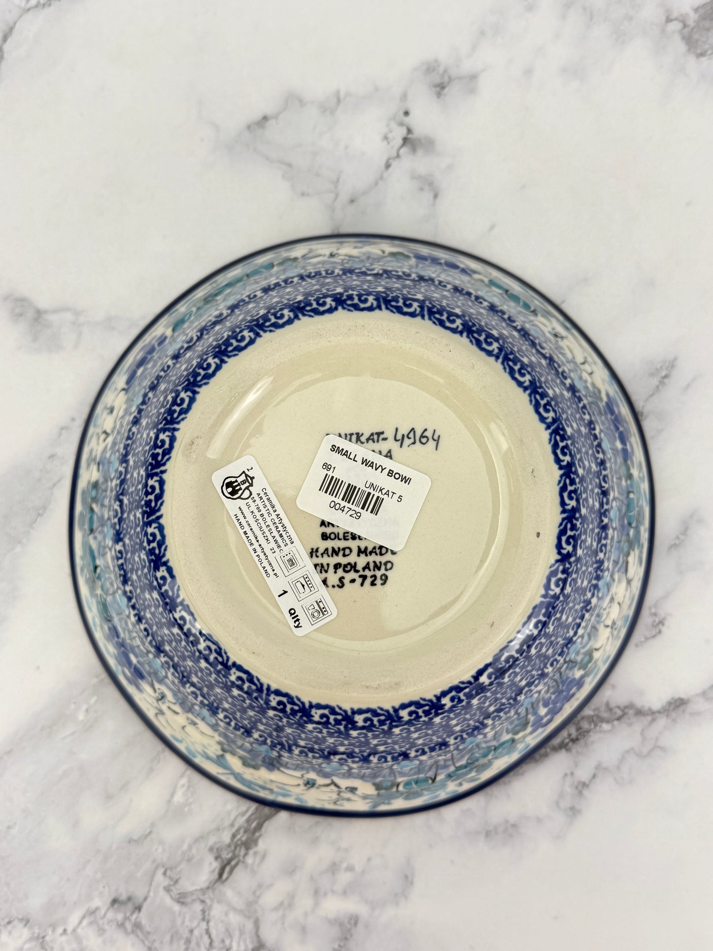 Small Wavy Unikat Bowl - Shape 691 - Pattern U4964