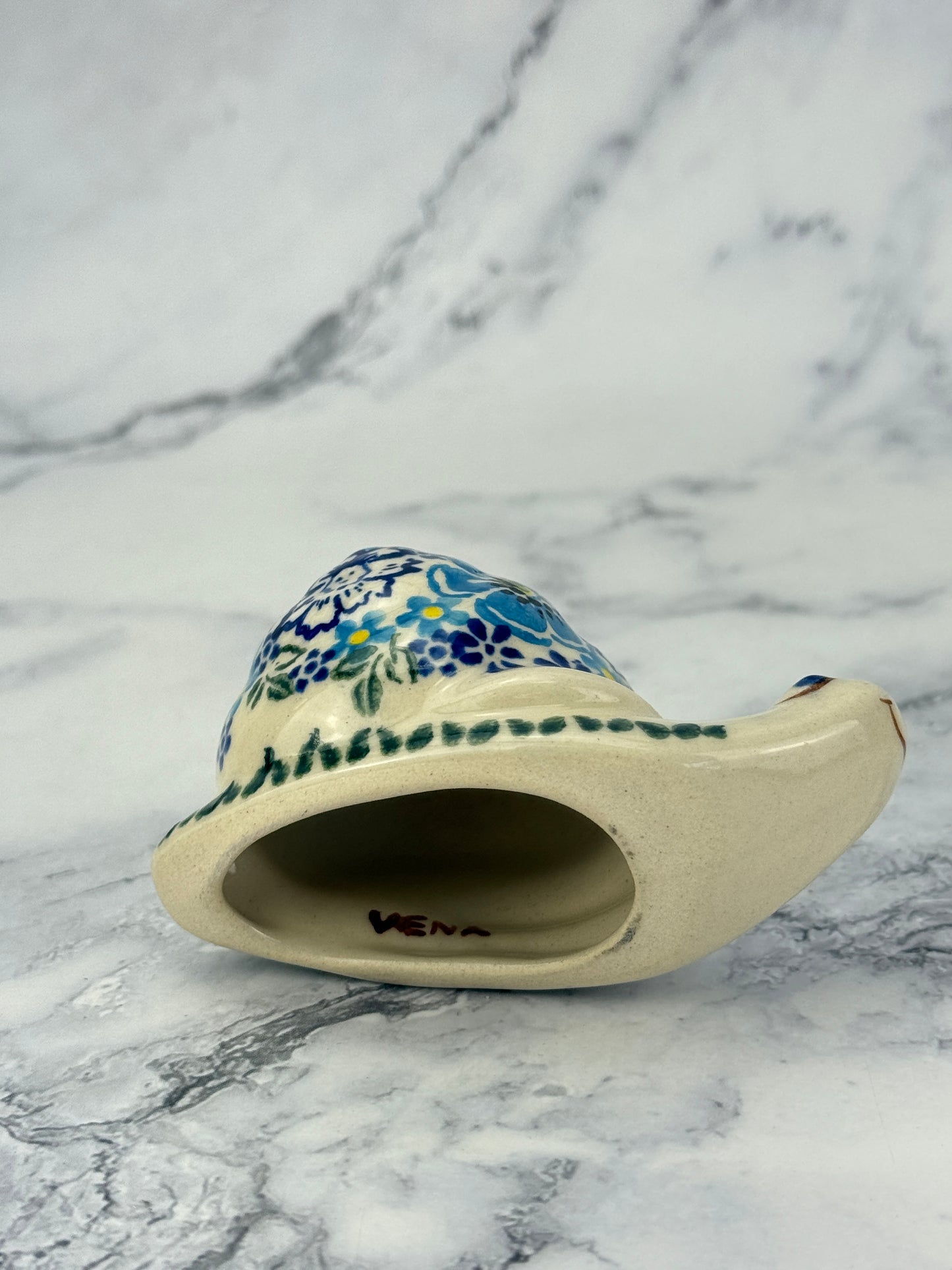 Snail Figurine - Shape V415 - Pattern Cobalt Cluster