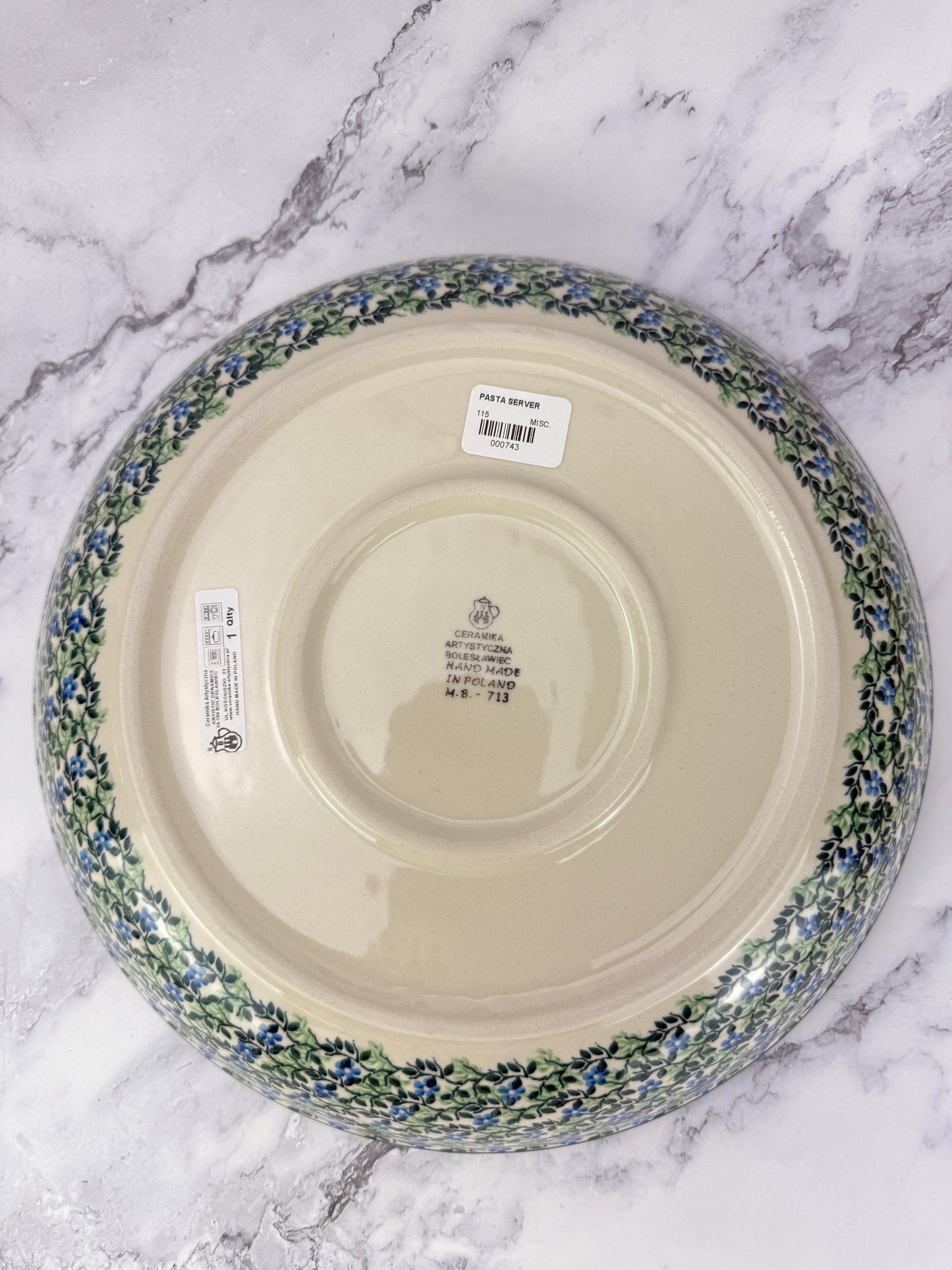 Pasta Server / Wide Shallow Bowl - Shape 115 - Pattern 2349