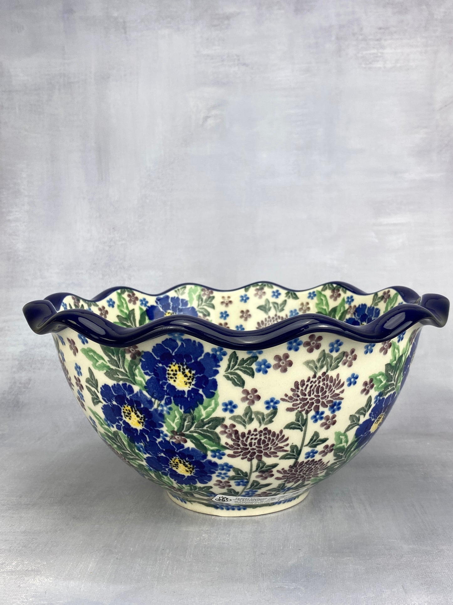 SALE Ruffled Unikat Serving Bowl - Shape 634 - Pattern U5135