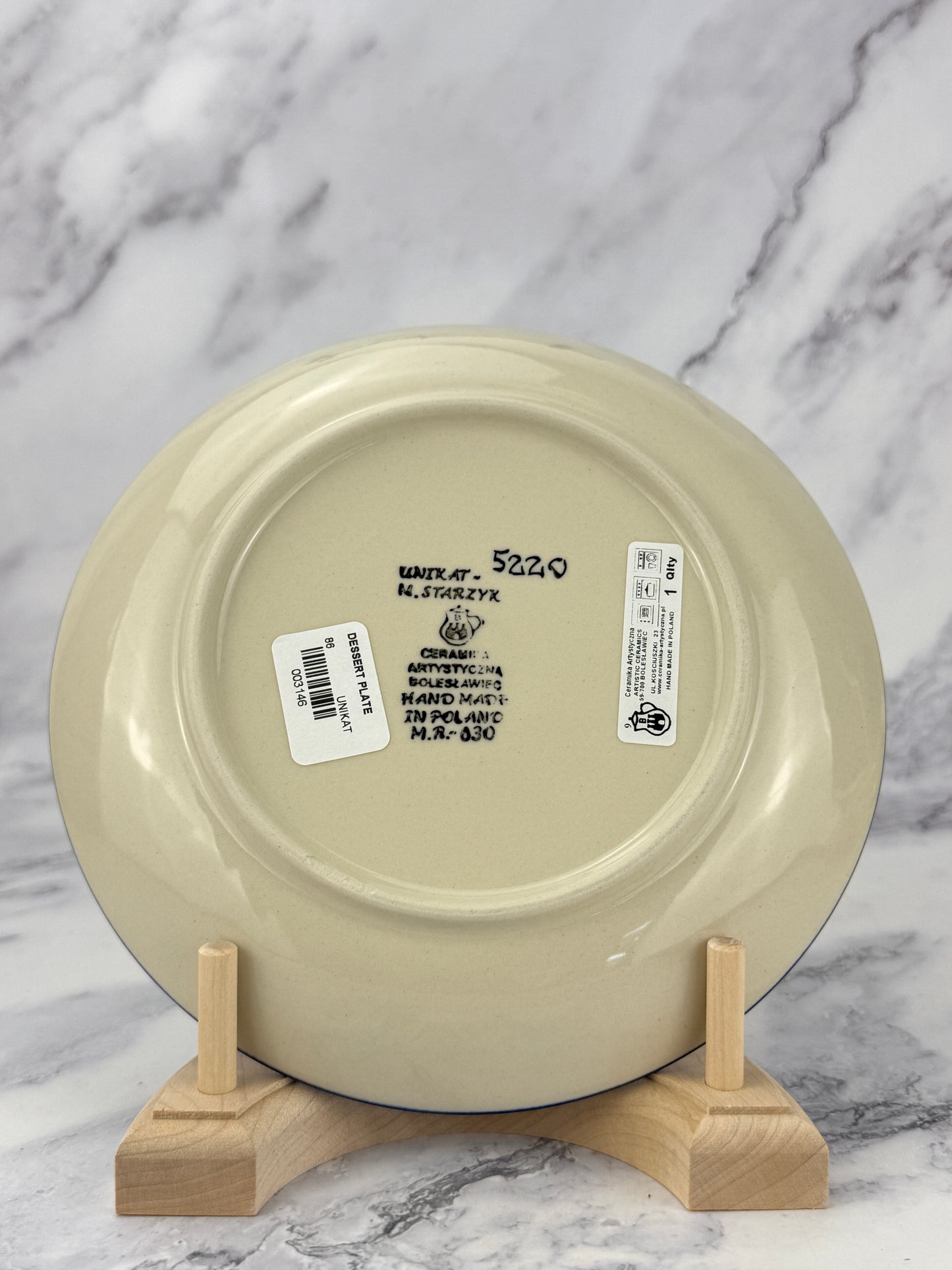 8" Unikat Dessert Plate - Shape 86 - Pattern U5220