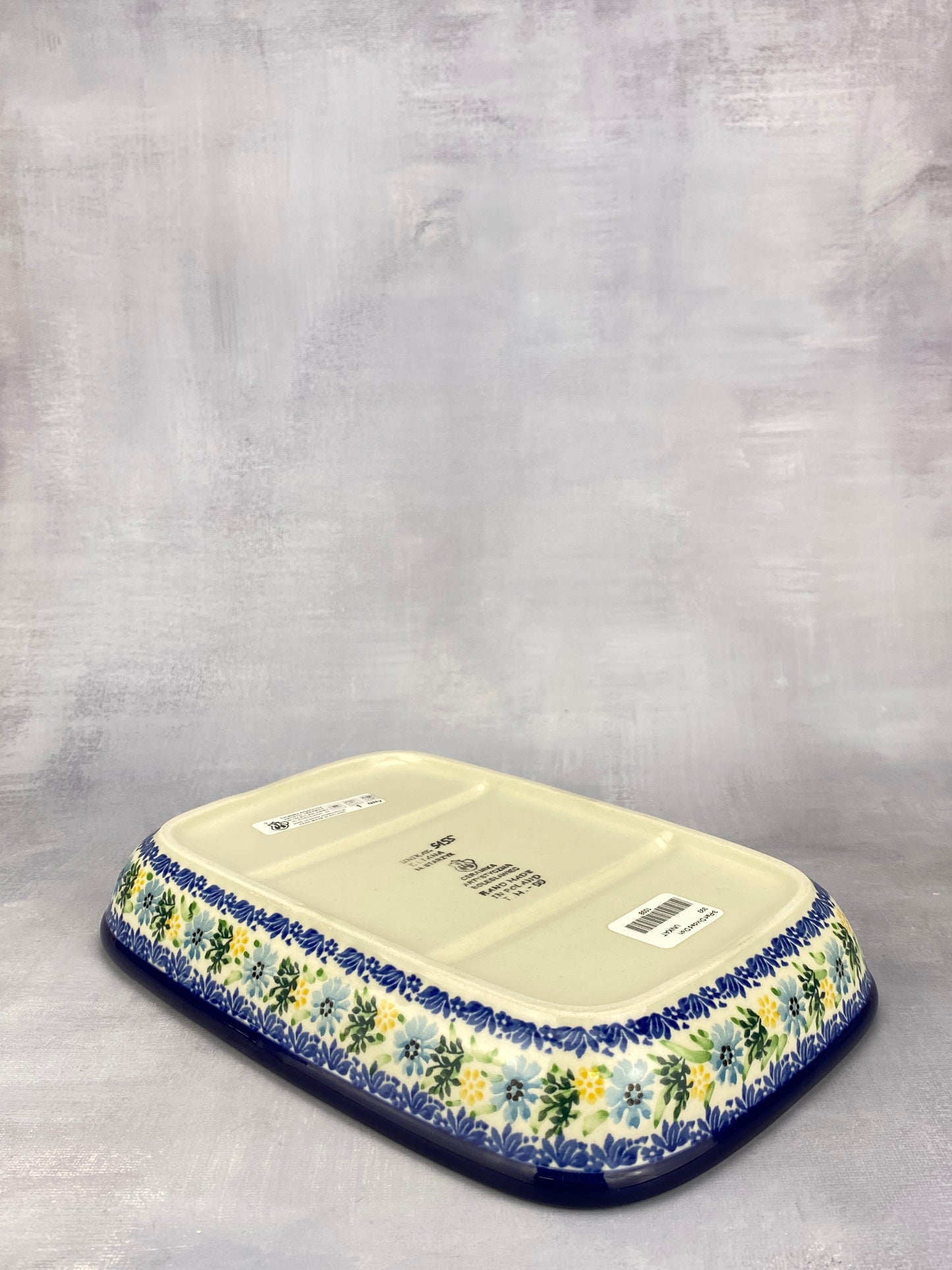 Medium Three Part Unikat Divided Dish - Shape 393 - Pattern U5155