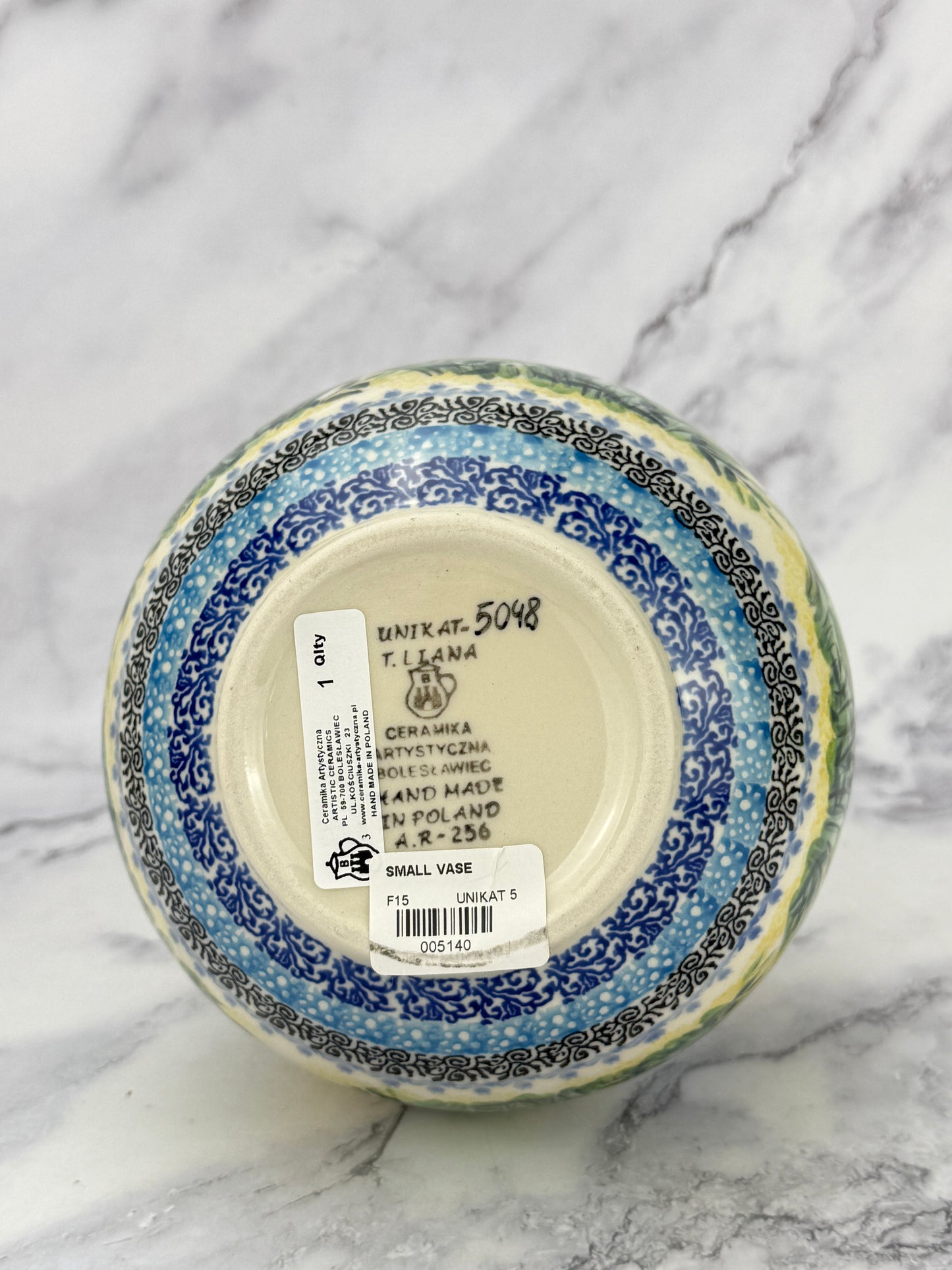Round Unikat Vase - Shape F15 - Pattern U5048
