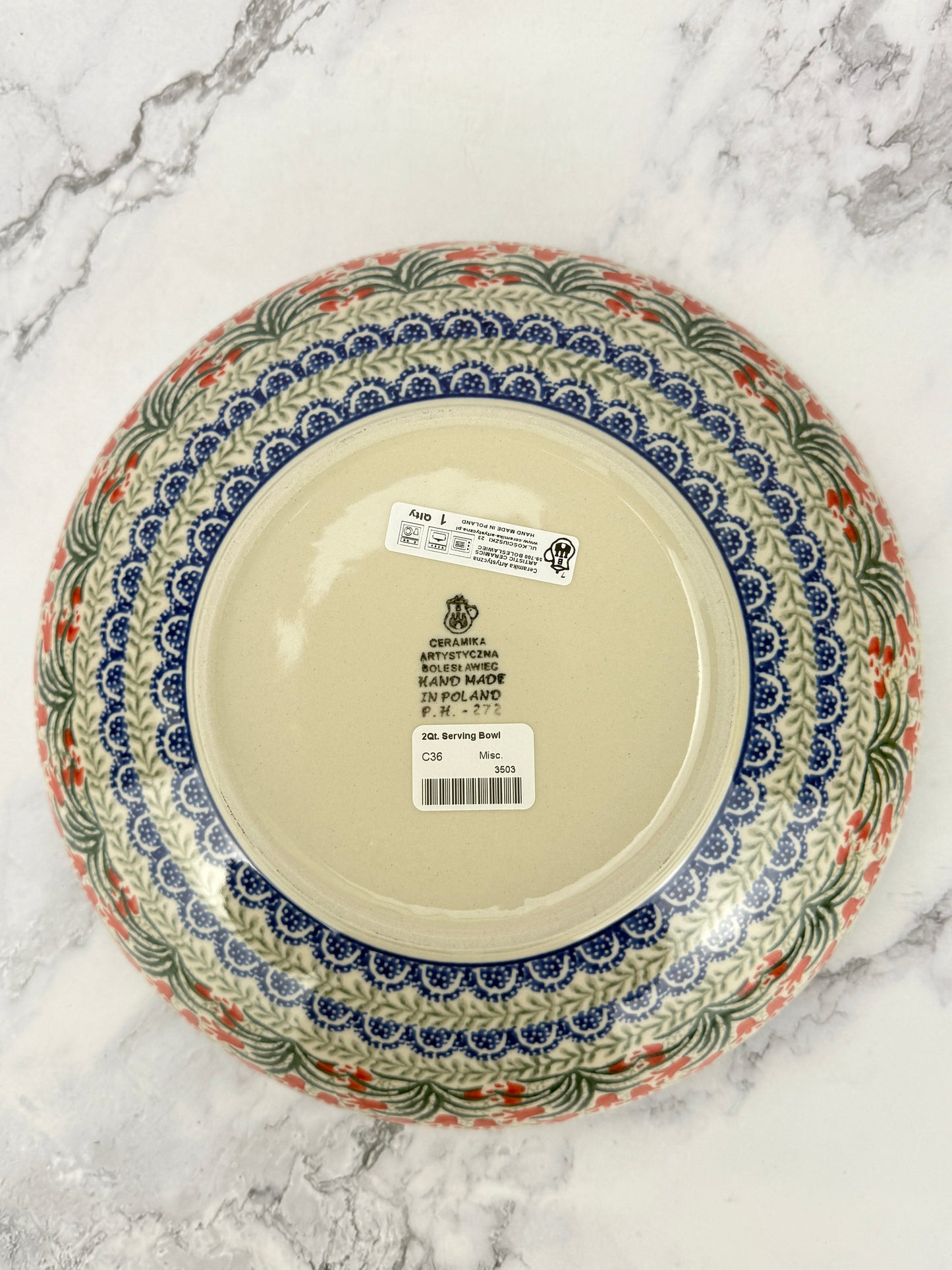 11" Serving Bowl - Shape C36 - Pattern 1437
