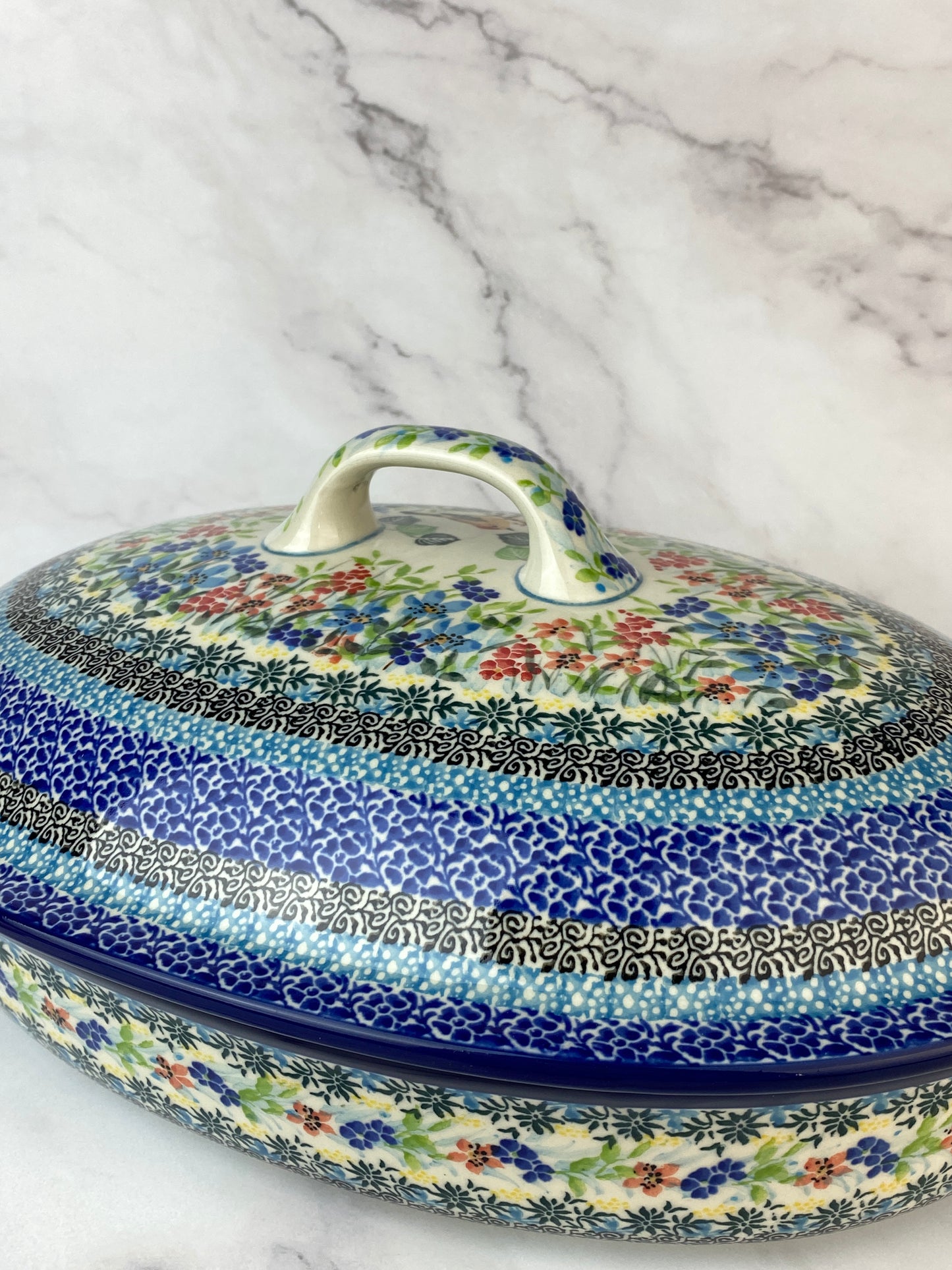 Extra Large Covered Unikat Roaster - Shape A19 - Pattern U5098