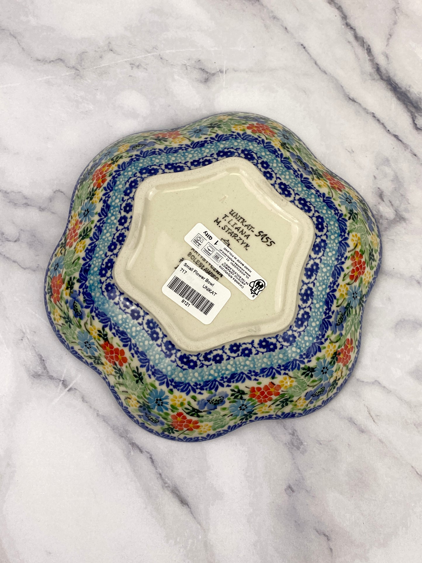 Small Unikat Flower Bowl - Shape 717 - Pattern U5155
