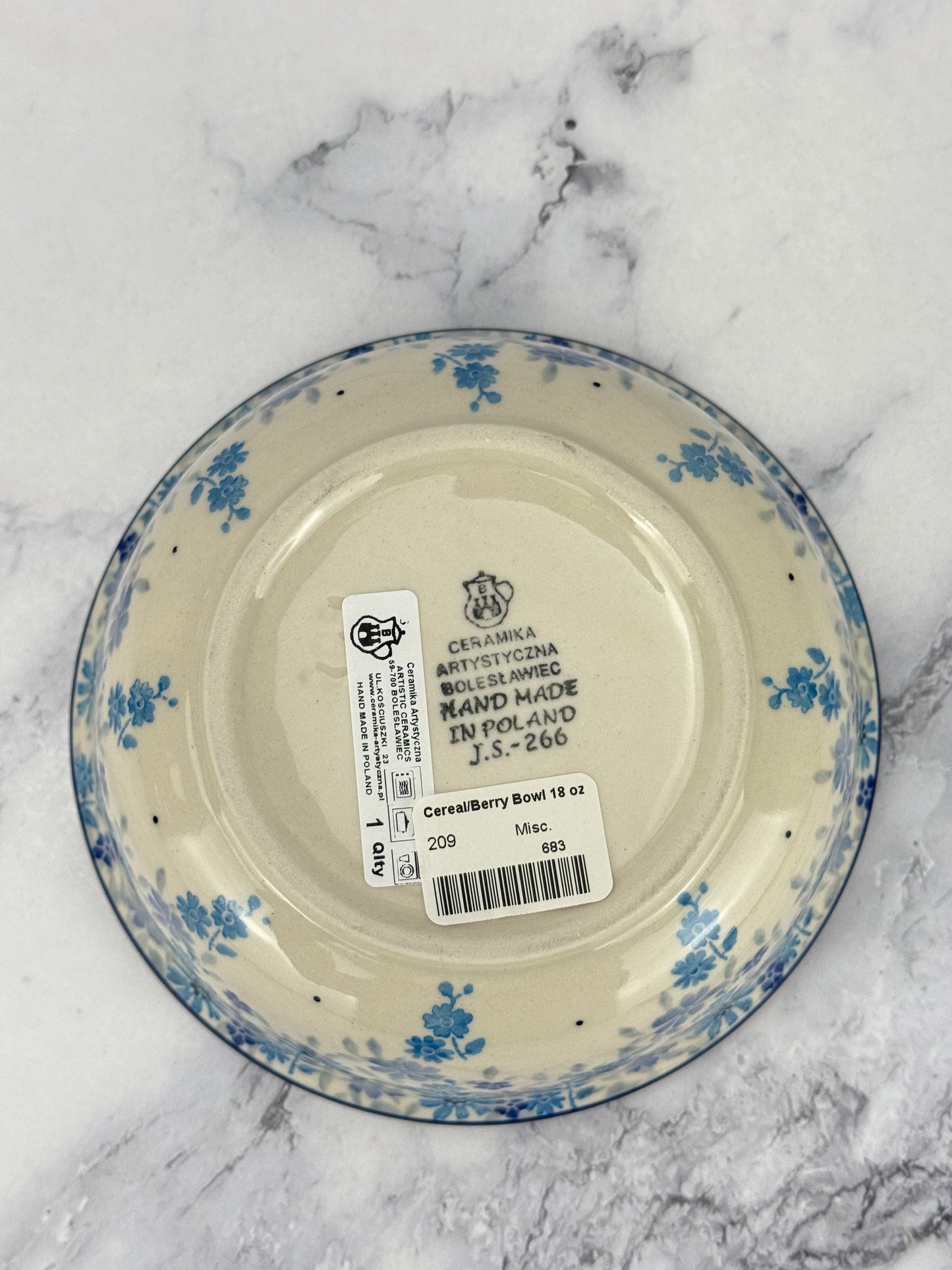 Cereal / Berry Bowl - Shape 209 - Pattern 2821