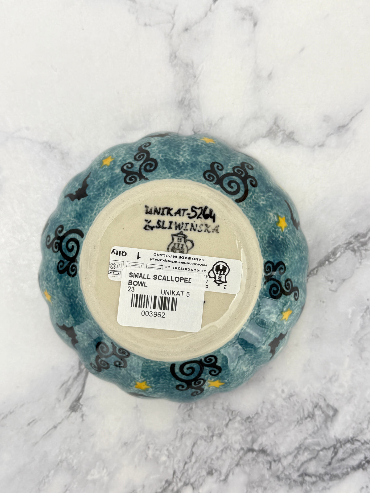 4.5" Unikat Scalloped Bowl - Shape 23 - Pattern U5264