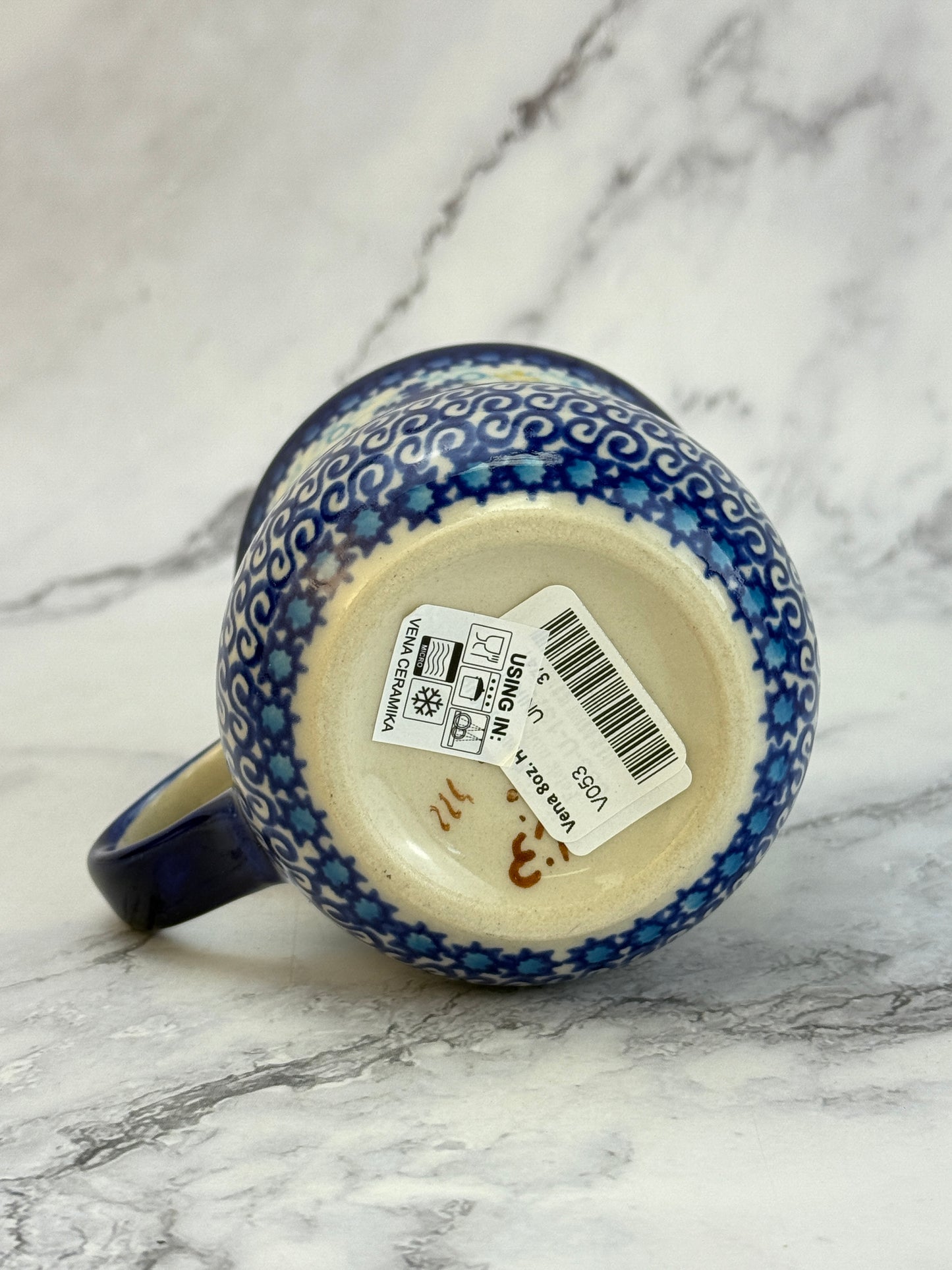 Vena Unikat 8oz Holiday Mug - Shape V053 - Christmas Lights