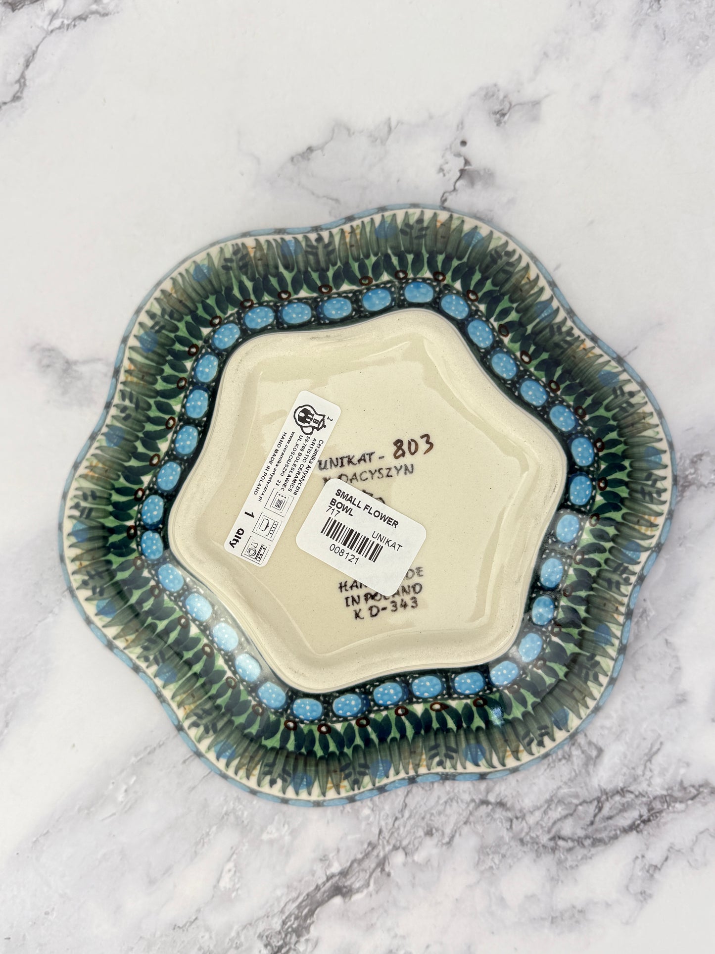 Small Unikat Flower Bowl - Shape 717 - Pattern U803