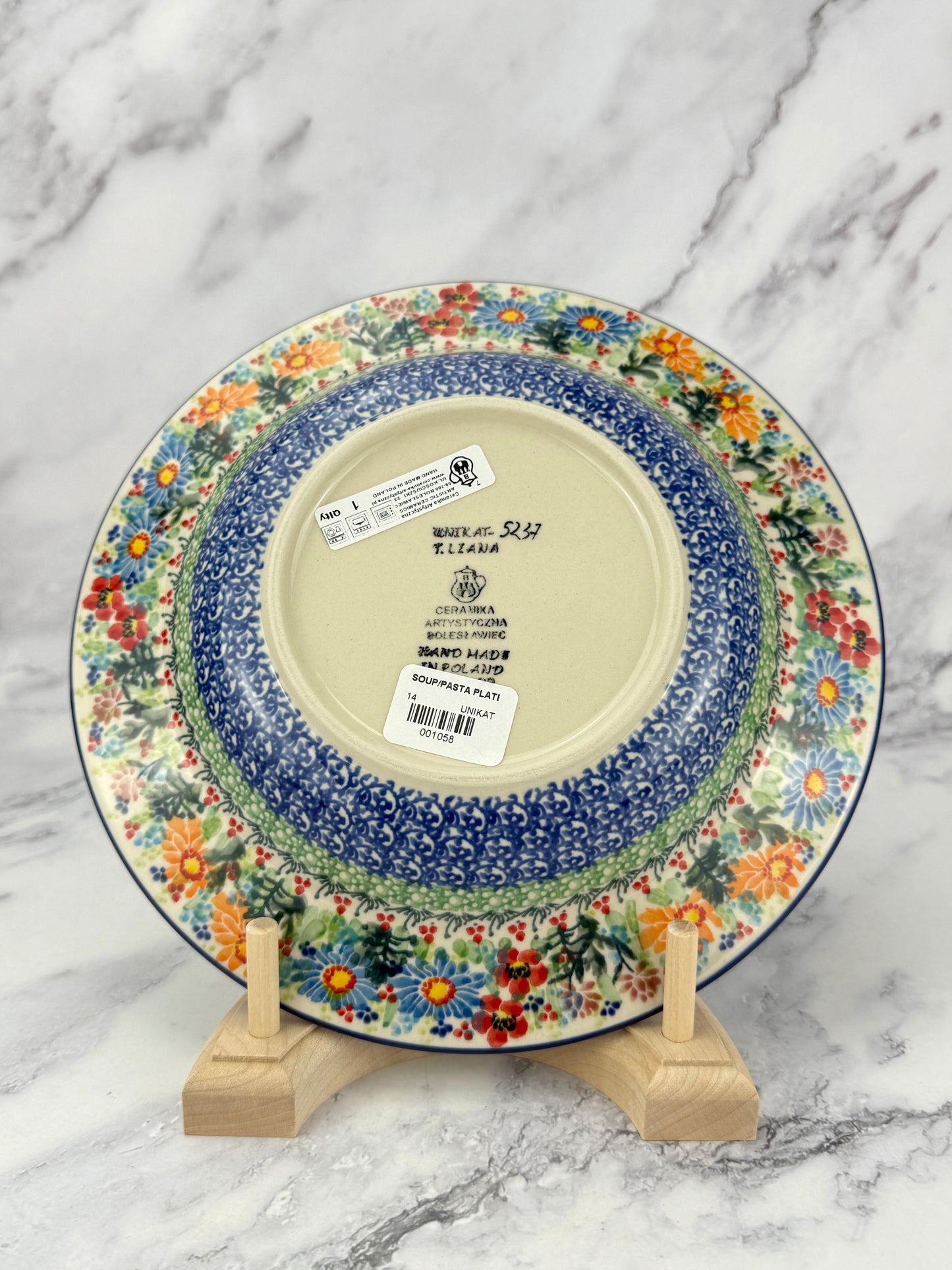 Unikat Soup / Pasta Plate - Shape 14 - Pattern U5237