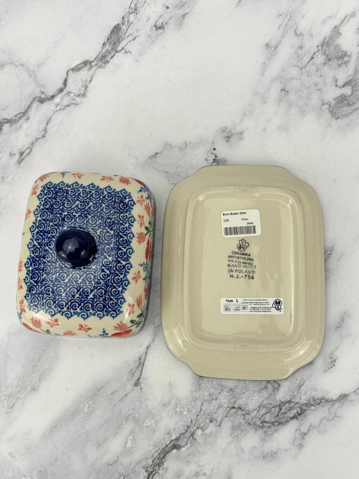 Euro Butter Dish - Shape 295 - Pattern 3220