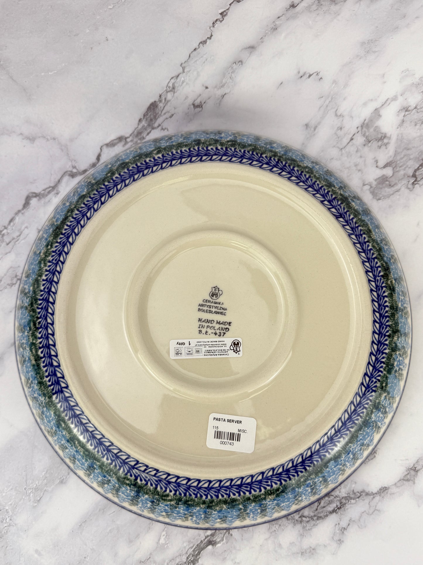 Pasta Server / Wide Shallow Bowl - Shape 115 - Pattern 3279