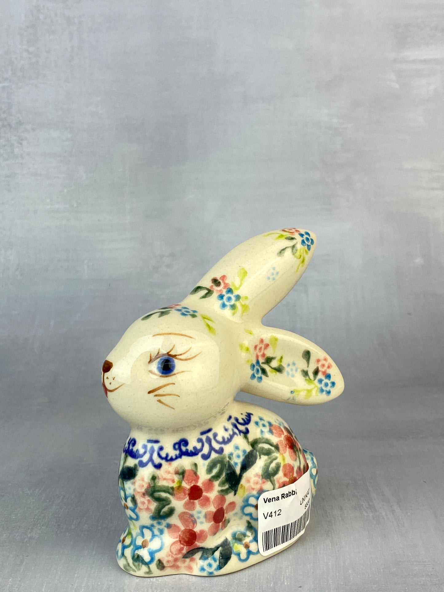 Bunny Figurine - Shape V412 - Little Pink Flowers