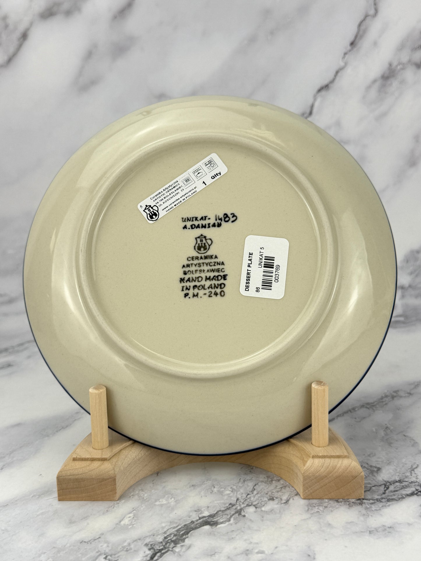 8" Unikat Dessert Plate - Shape 86 - Pattern U1483