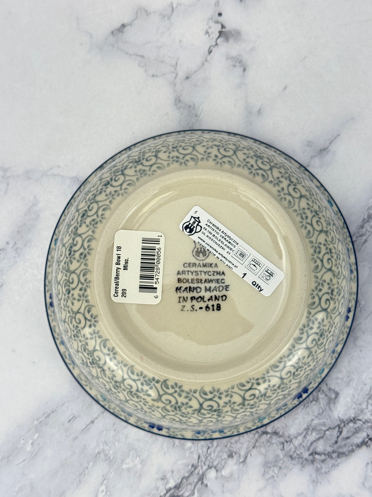 Cereal / Berry Bowl - Shape 209 - Pattern 2612
