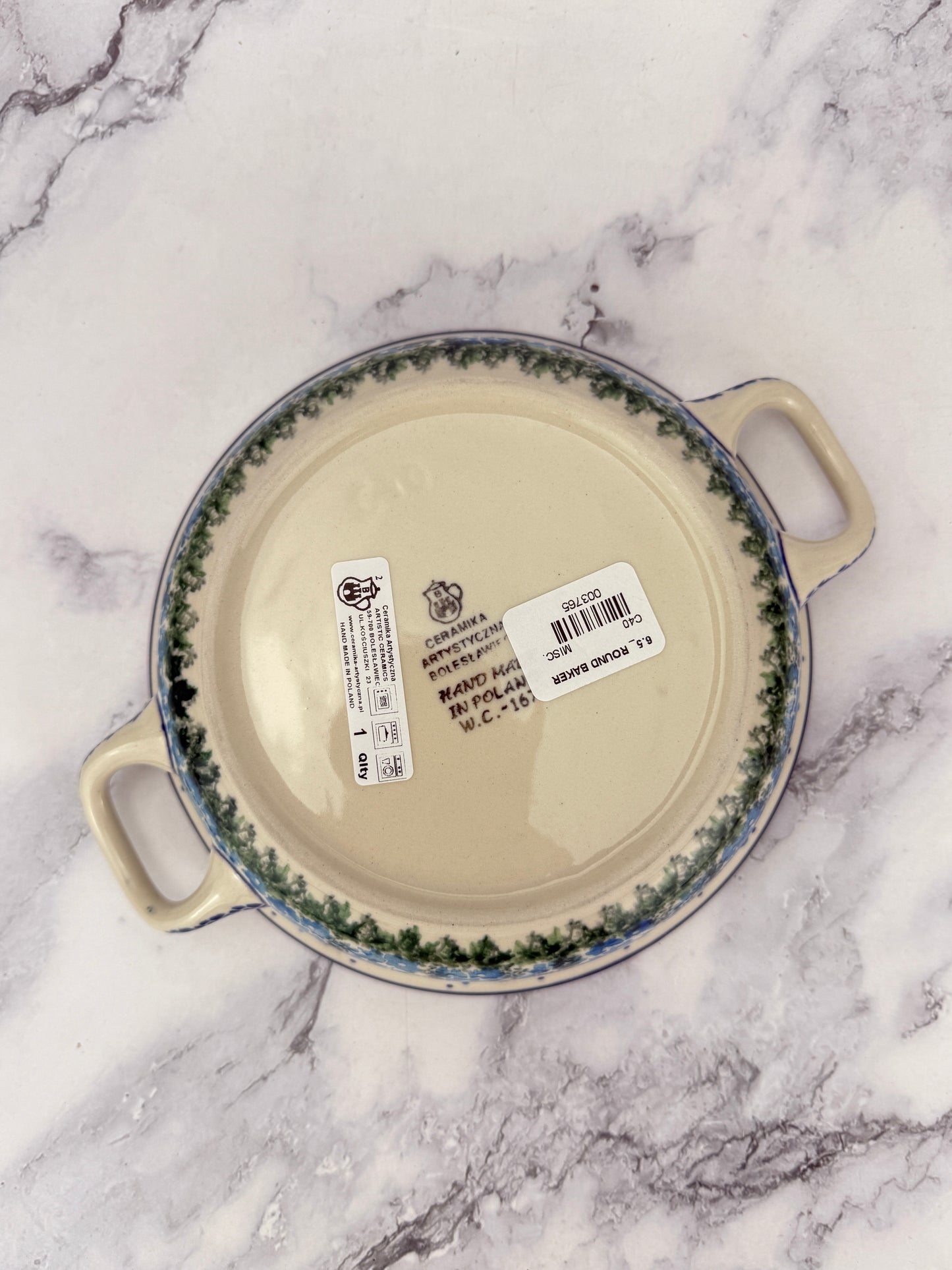 Small Round Baker with Handles - Shape C40 - Pattern 3279