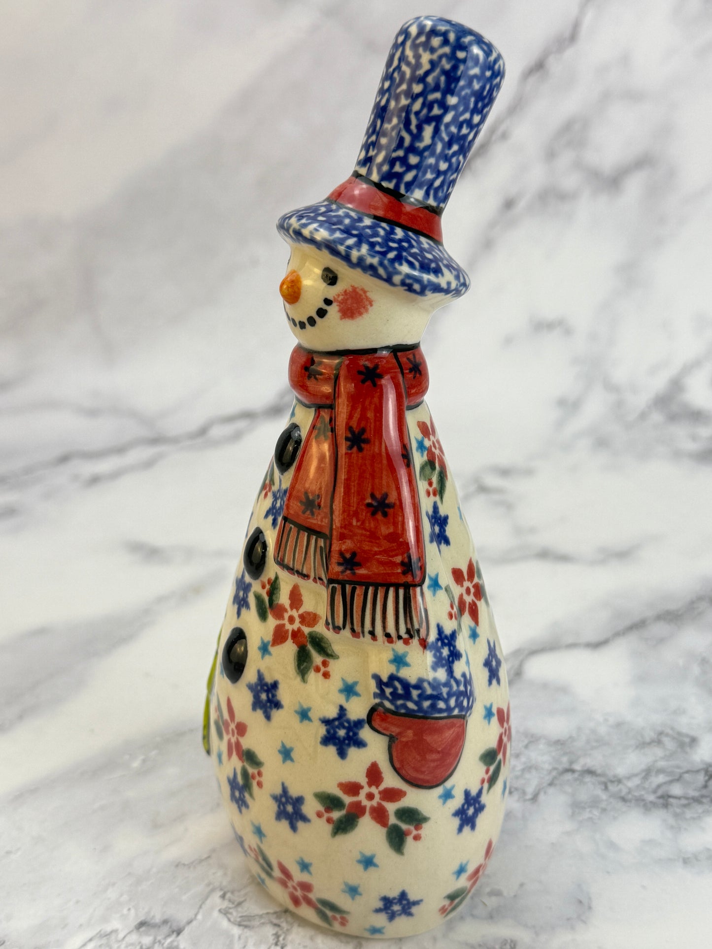 Vena Snowman Figurine With Tree - Shape V665 - Holly