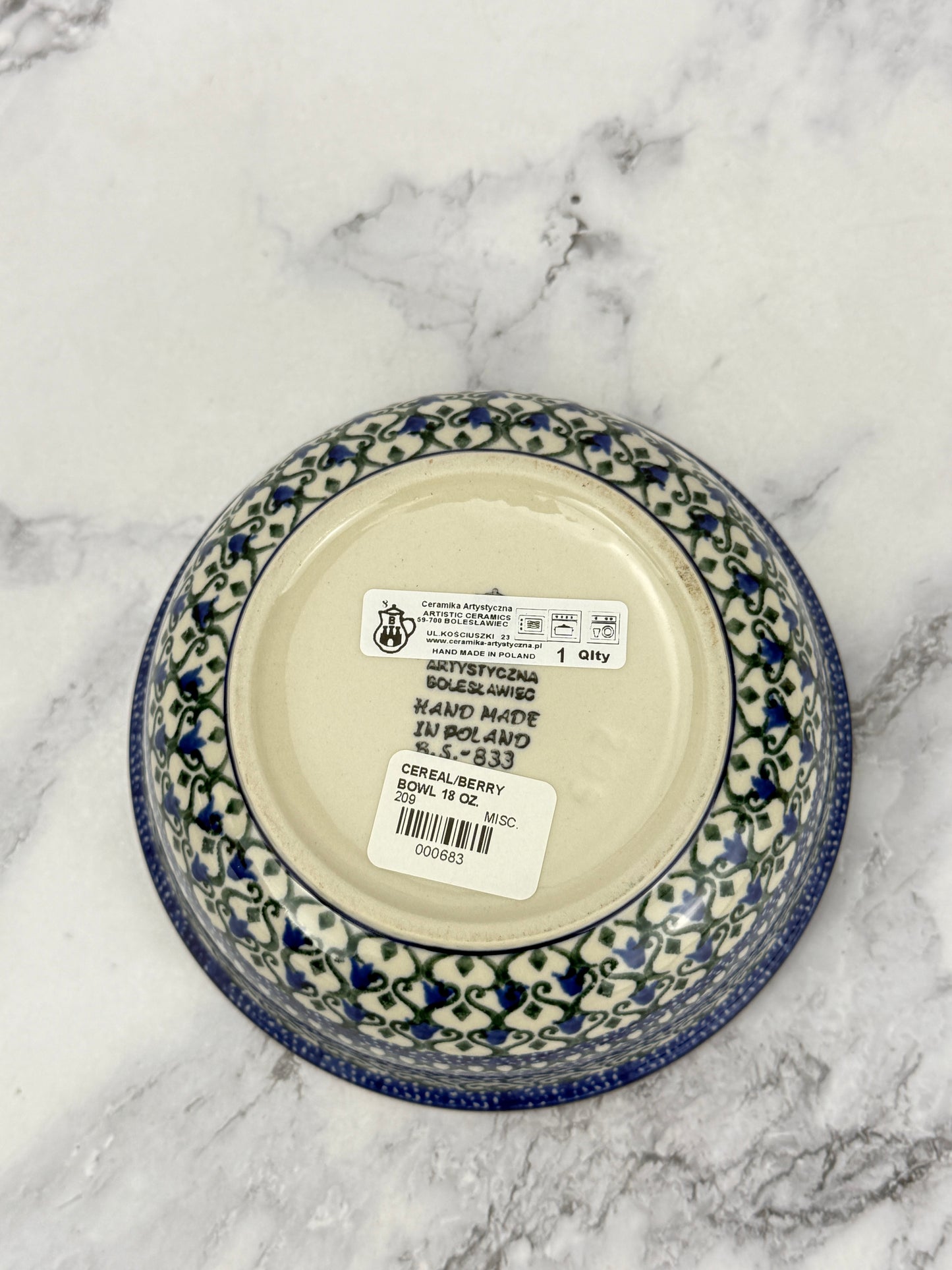Cereal / Berry Bowl - Shape 209 - Pattern 585