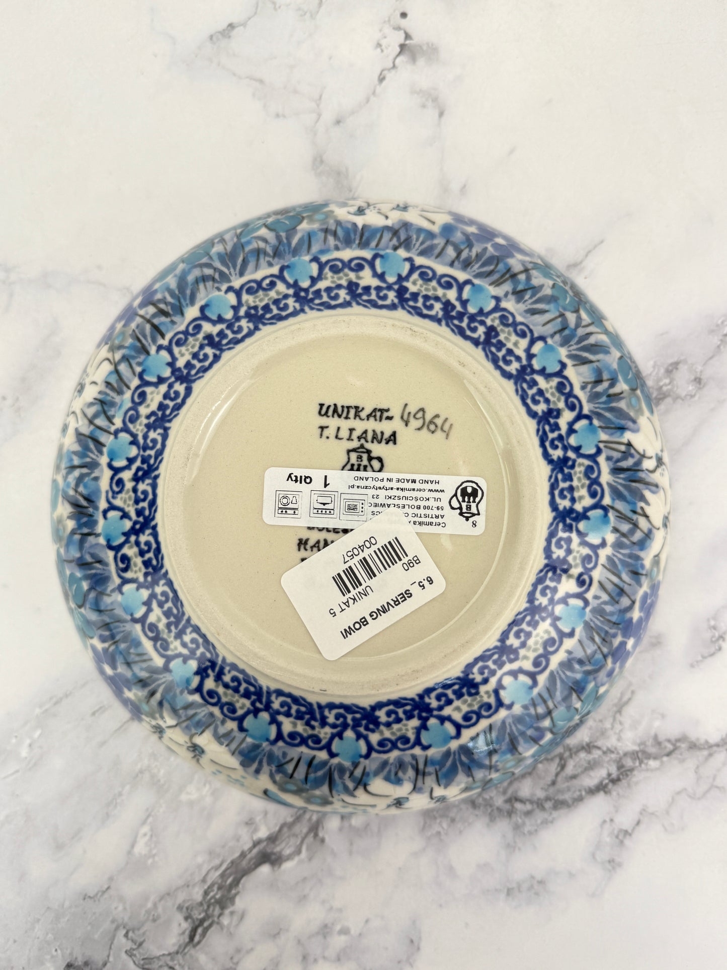 6.5" Unikat Serving Bowl - Shape B90 - Pattern U4964