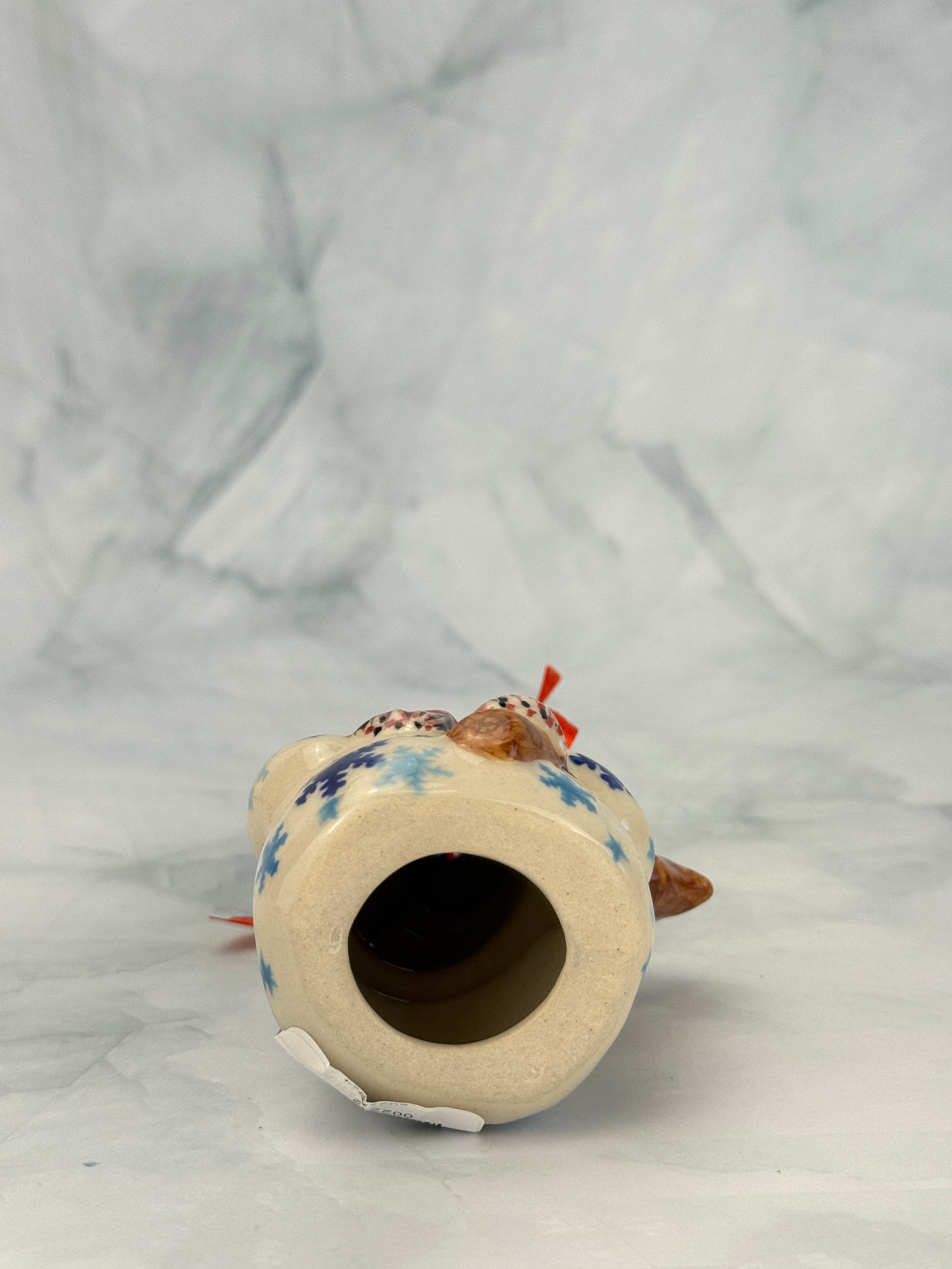 Vena Standing Snowman Ornament - Shape V354 - Red Scarf and Snowflakes