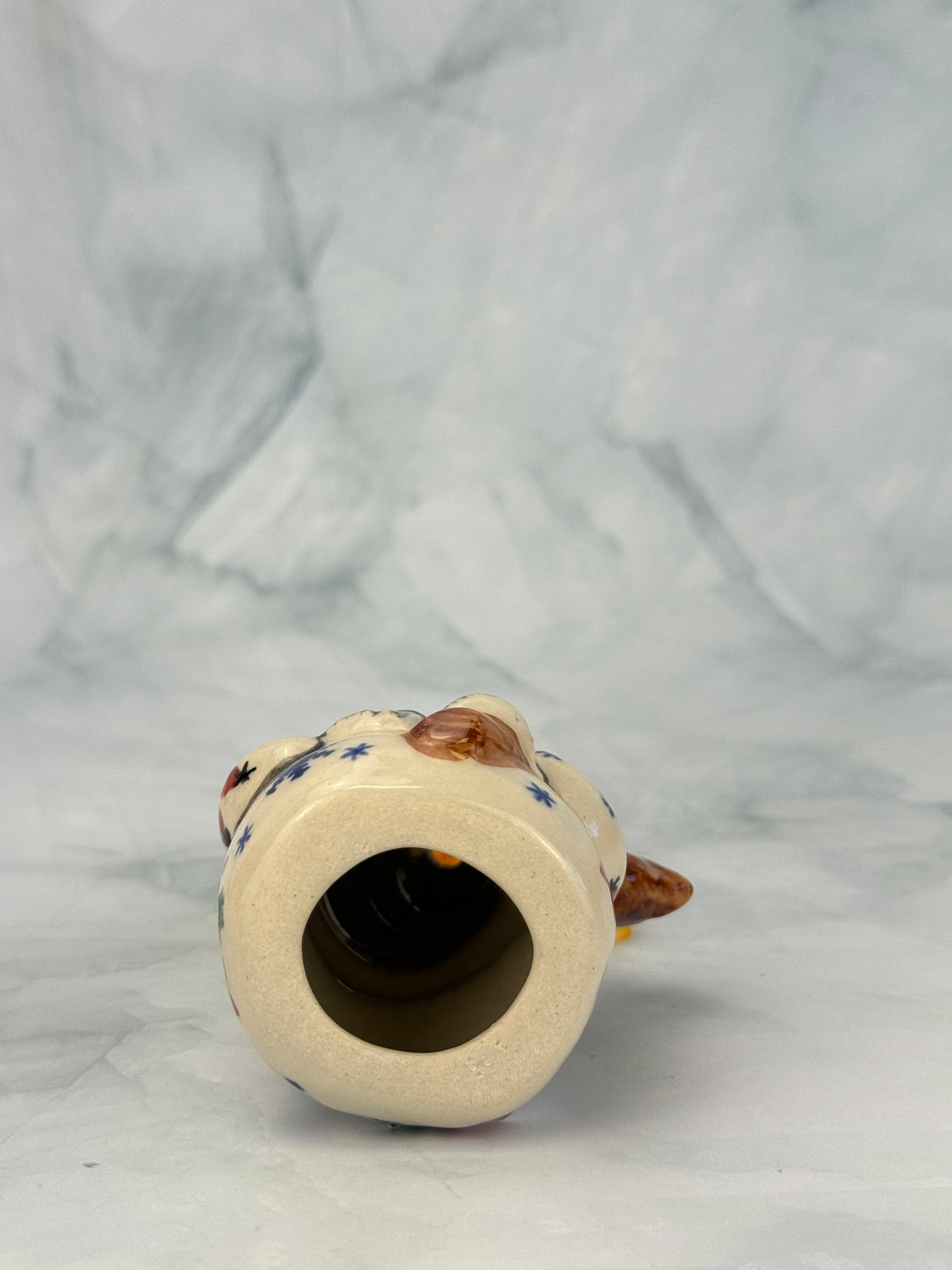 Vena Standing Snowman Ornament - Shape V354 - Green Scarf and Pinecones