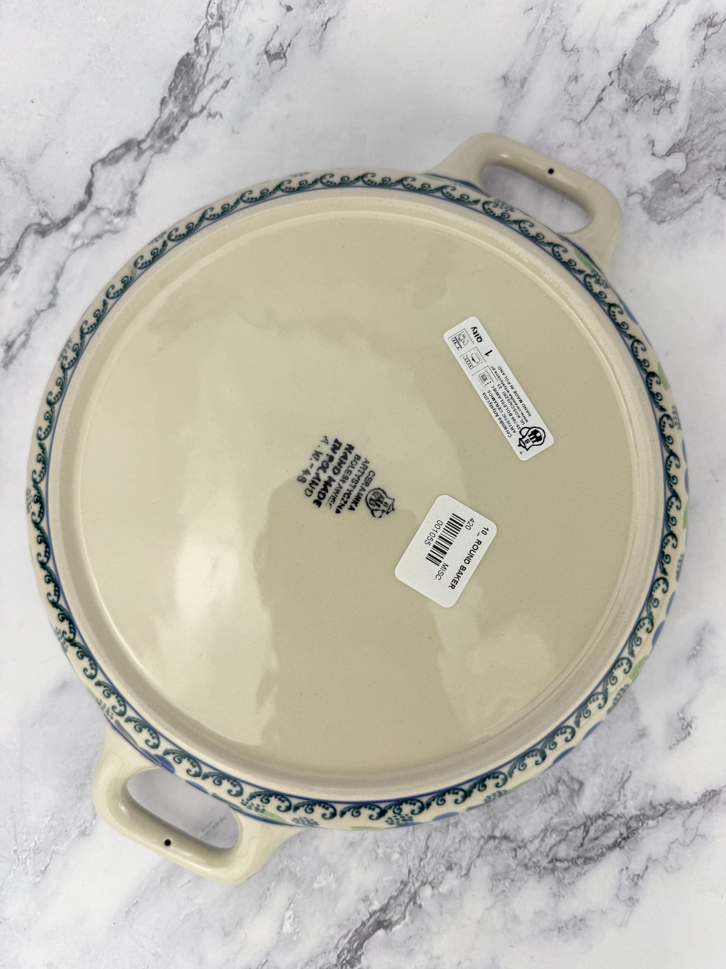 10" Round Baker With Handles - Shape 420 - Pattern 1416