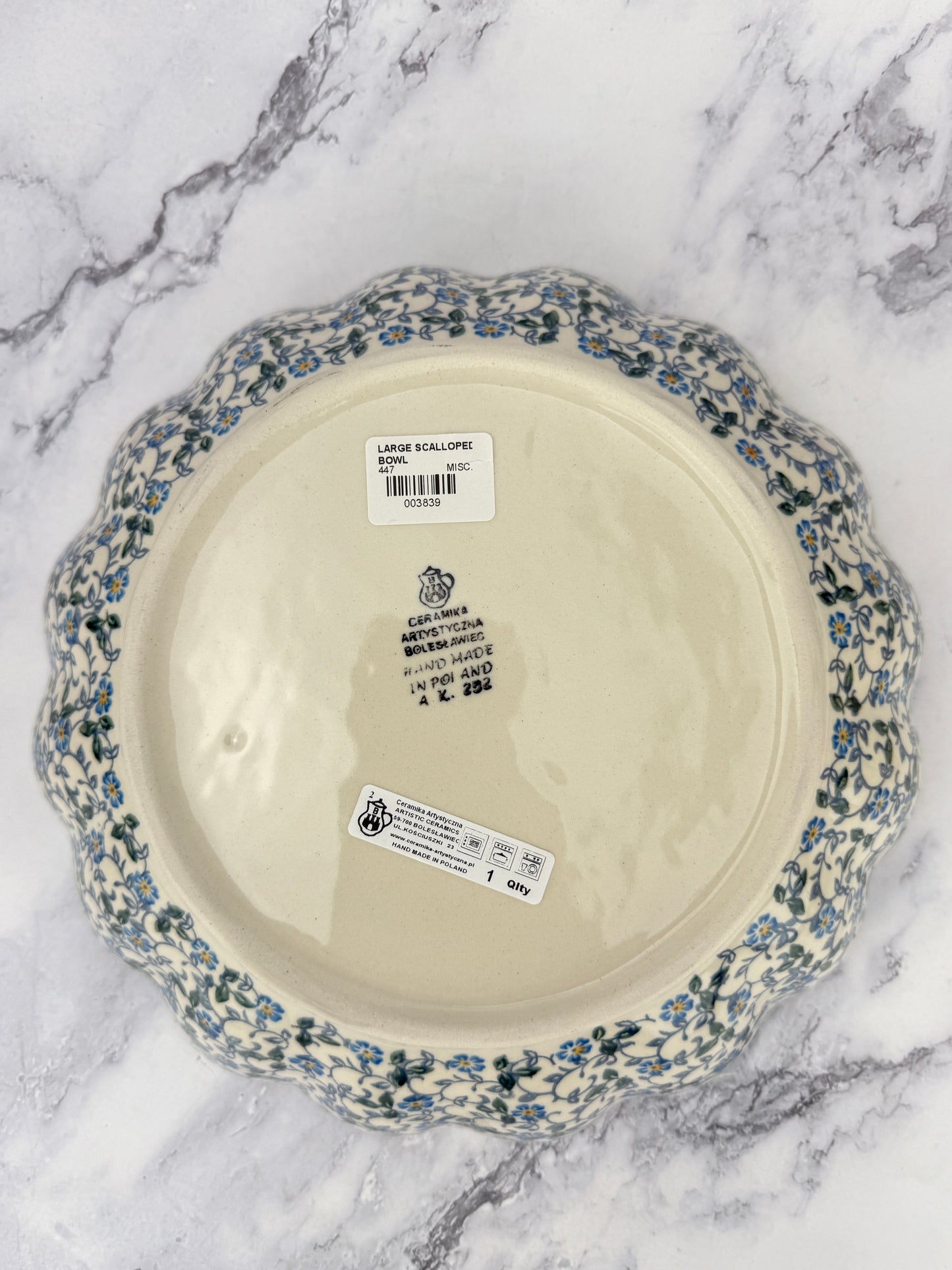 Large Scalloped Bowl - Shape 447 - Pattern 2089